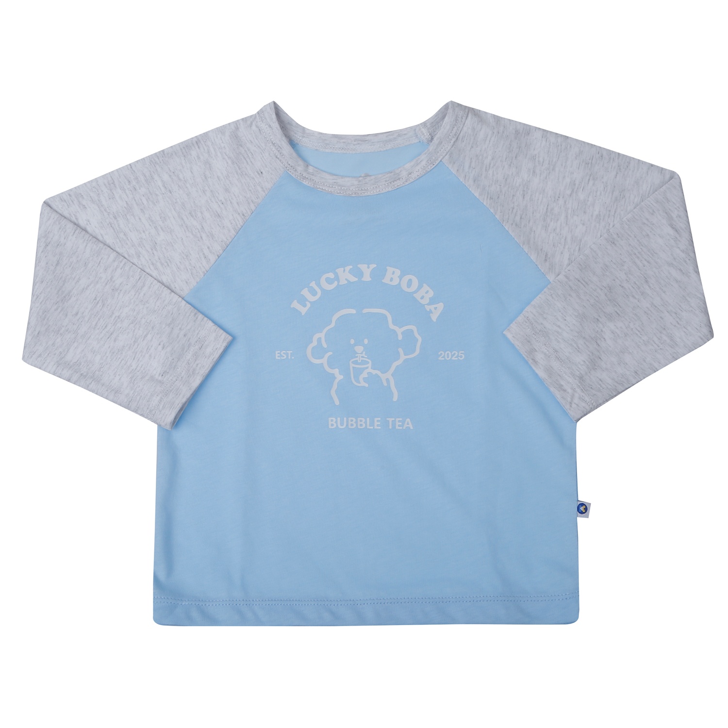 Bộ quần áo dài tay bé trai KidsPlaza in luky boba HN25T (Màu xám)