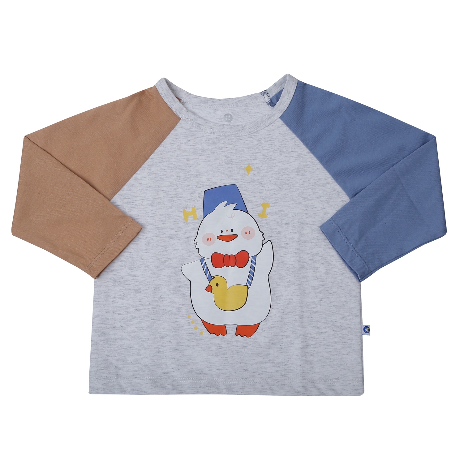  Bộ quần áo dài tay bé trai KidsPlaza in vịt HN25T (Màu ghi)