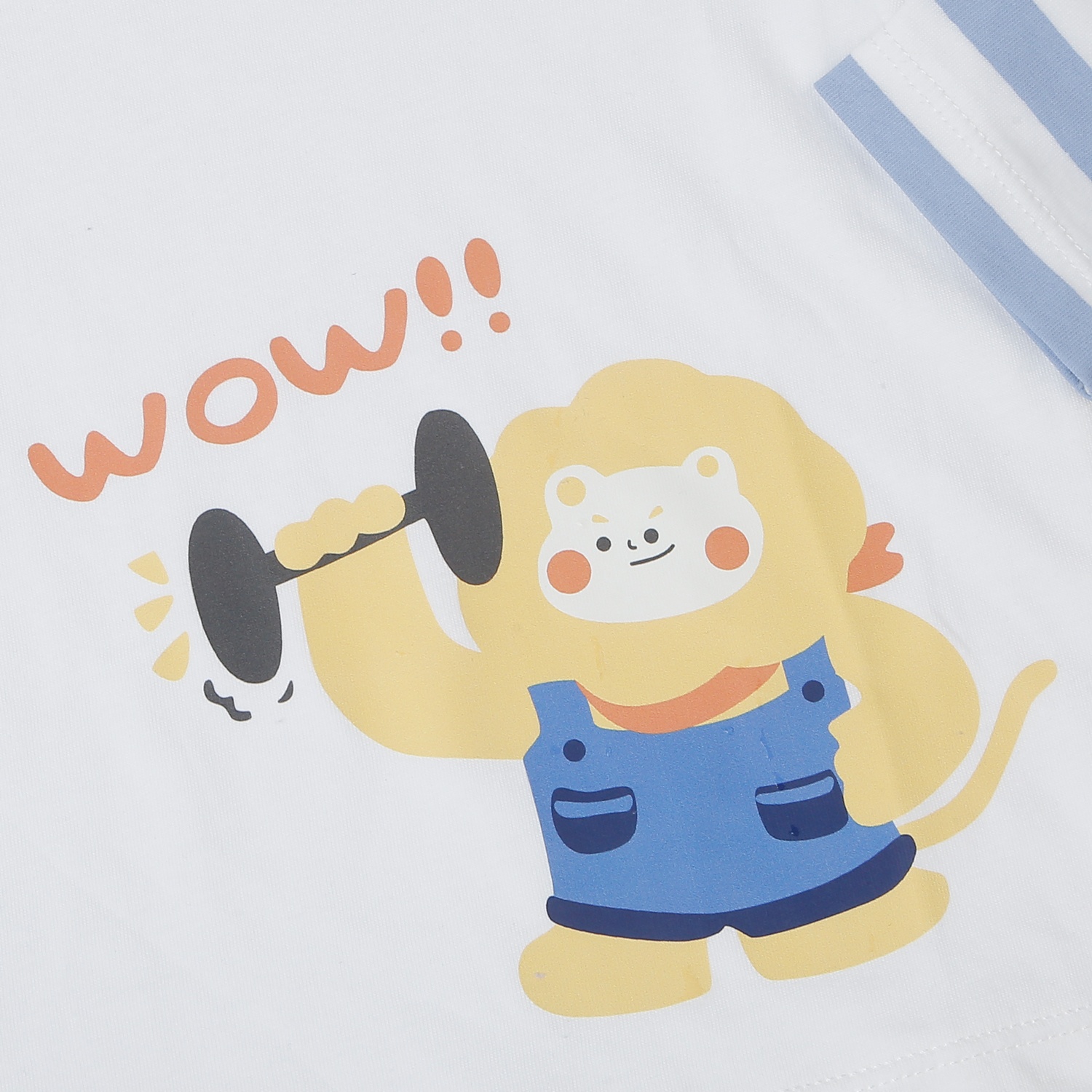 Bộ quần áo dài tay bé trai KidsPlaza in wow HN25T (Xanh)