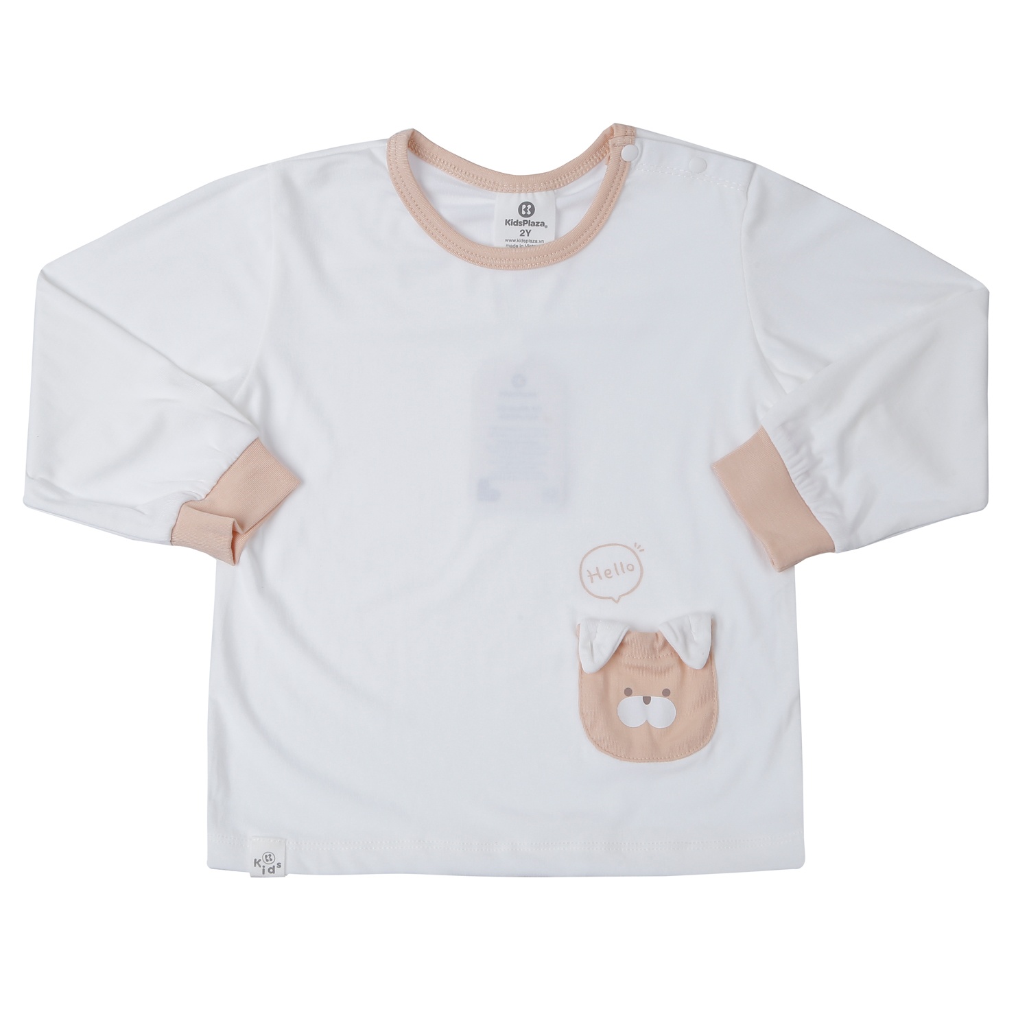  Bộ quần áo dài tay bé trai KidsPlaza Otis gắn túi áo ND25T (Trắng nâu) hình 2