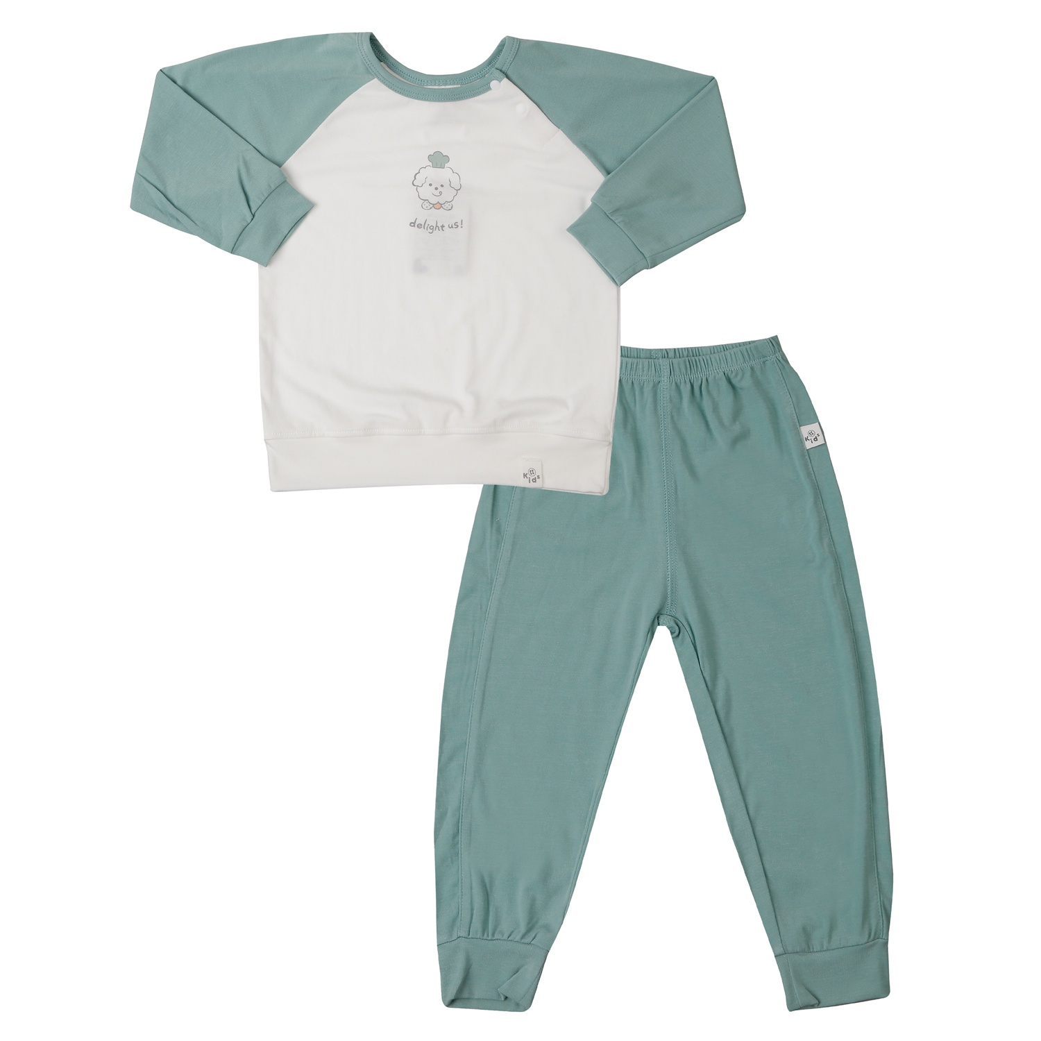 Bộ quần áo dài tay bé trai KidsPlaza Otis in cún ND25T (Màu xanh)