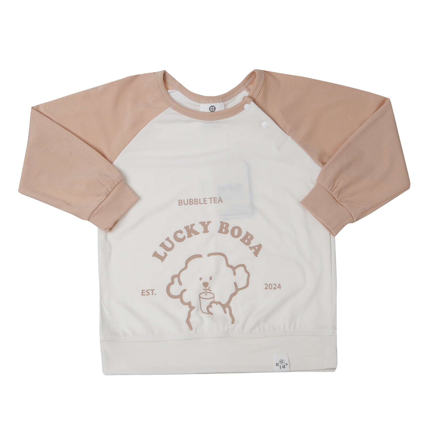 Bộ quần áo dài tay bé trai KidsPlaza Otis in cún ND25T (Nâu be)