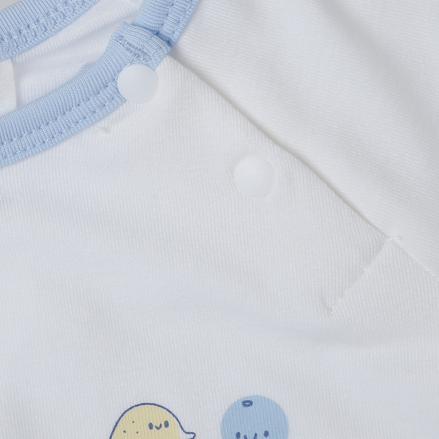 Bộ quần áo dài tay bé trai KidsPlaza Otis in quả ND25T (Trắng xanh) hình 3