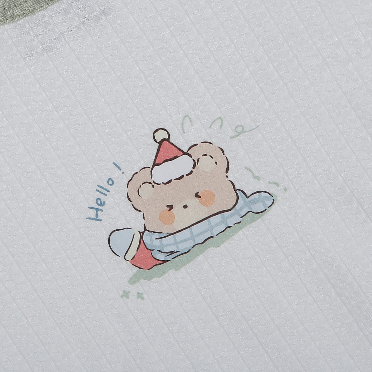 Bộ quần áo dài tay bé trai KidsPlaza rayon in hello M25T (Màu xanh)