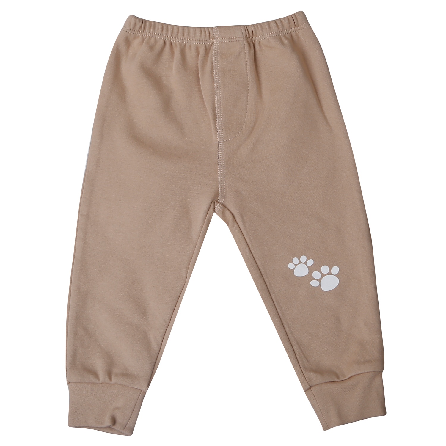 Bộ quần áo dài tay cài vai KidsPlaza in mèo ND25D (Nâu be)