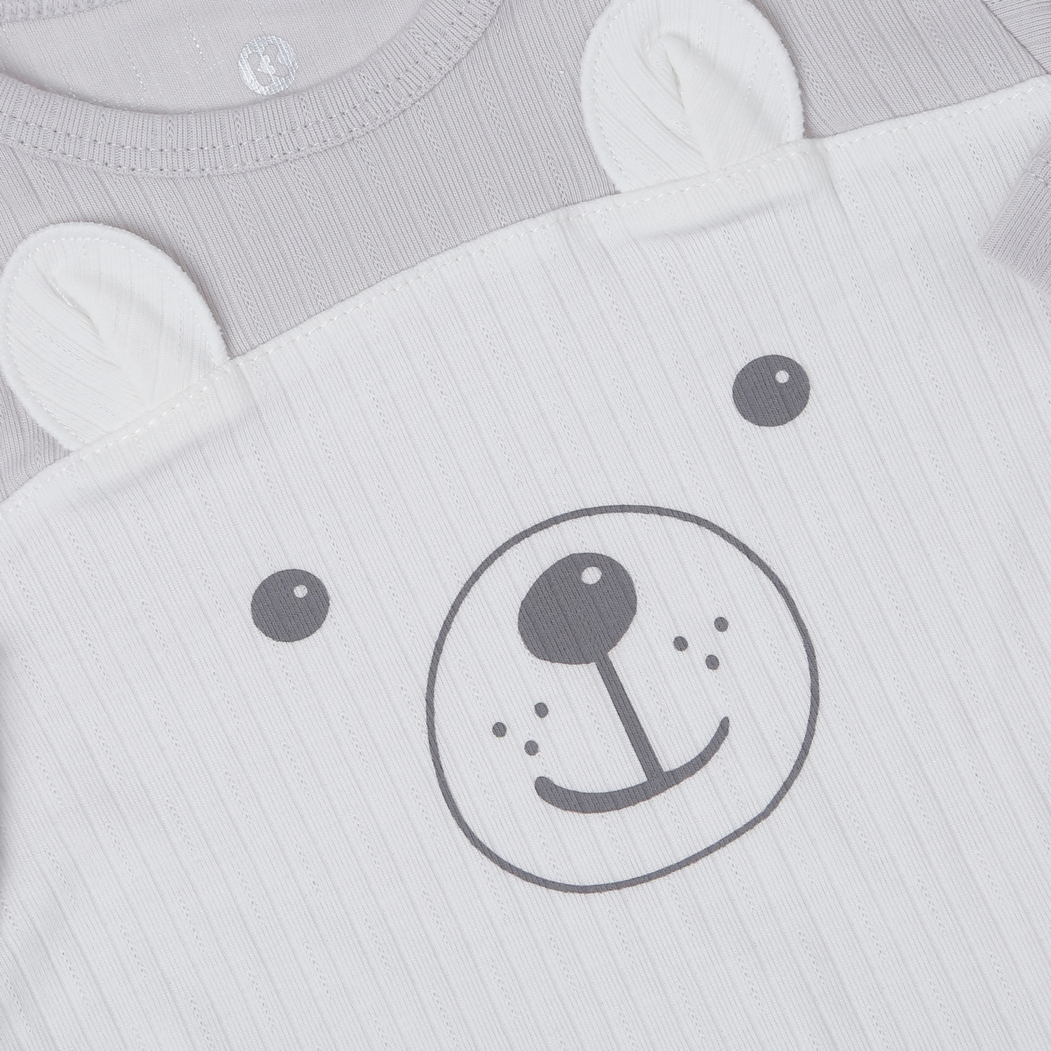 Bộ quần áo dài tay cài vai KidsPlaza kẻ tăm ND25T (Ghi) 