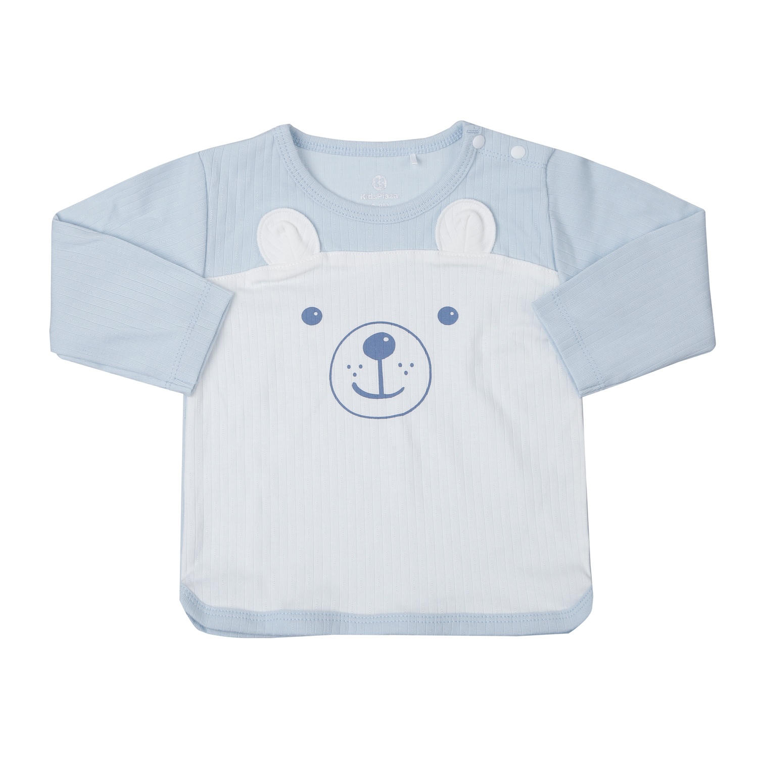 Bộ quần áo dài tay cài vai KidsPlaza kẻ tăm ND25T (Xanh) 