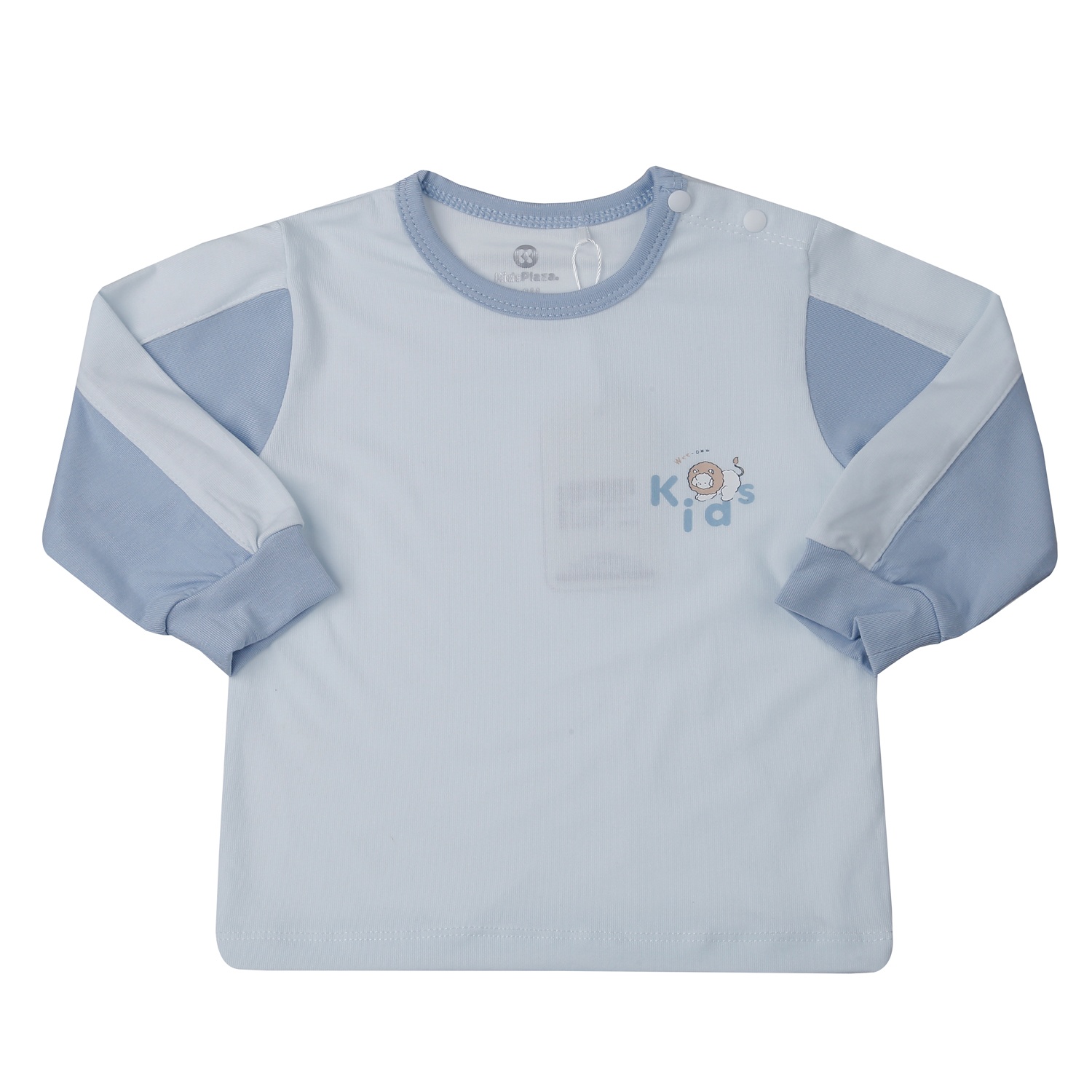 Bộ quần áo dài tay cài vai KidsPlaza Otis in sư tử ND25T (Xanh) hình 2