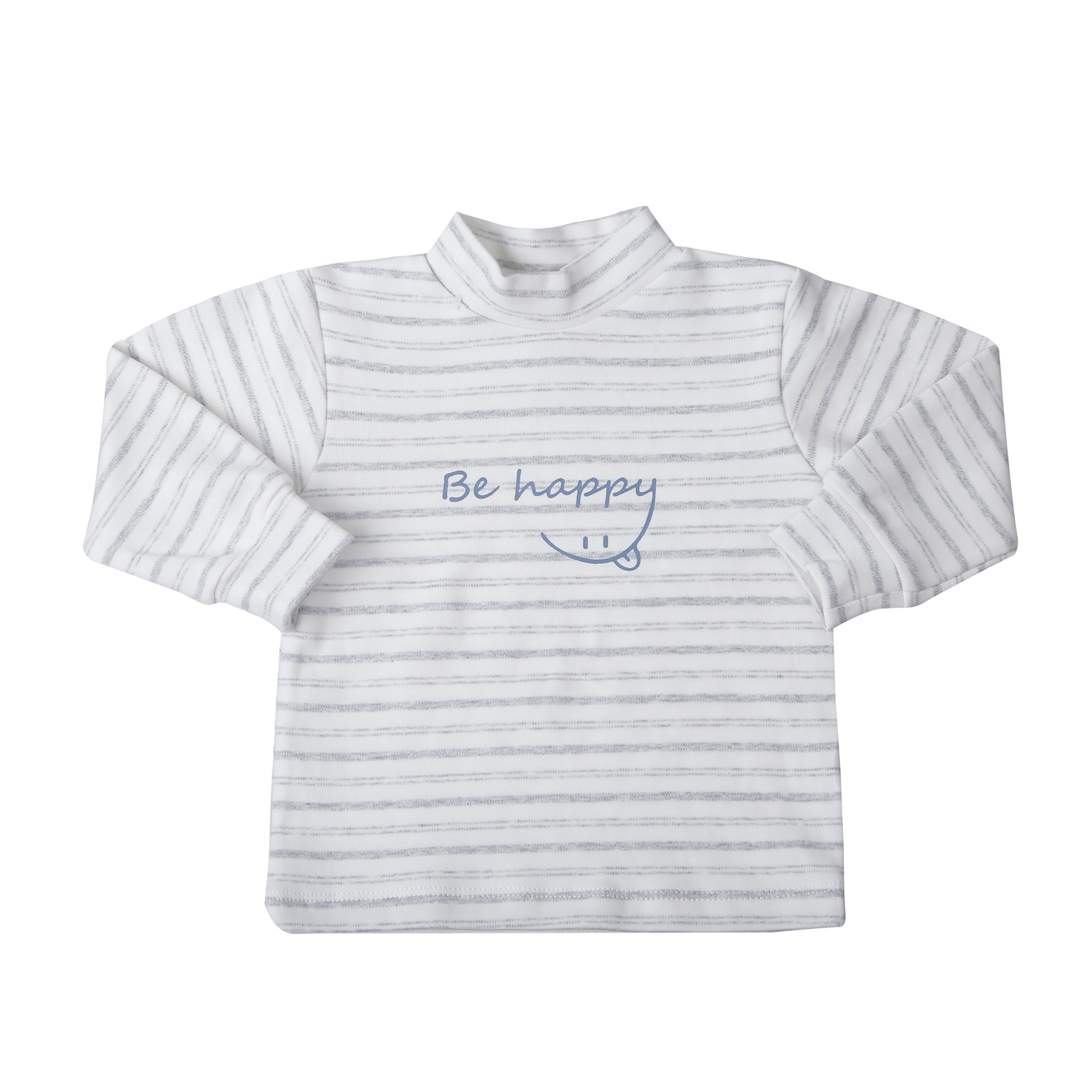 Bộ quần áo dài tay có cổ 3 phân bé trai KidsPlaza nhung ND25D (Ghi)