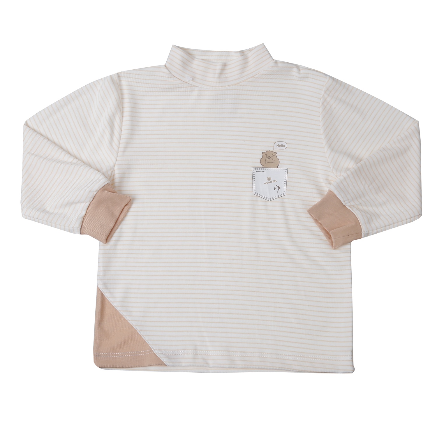 Bộ quần áo dài tay KidsPlaza Otis cổ 3 phân in gấu ND25T (Nâu) 