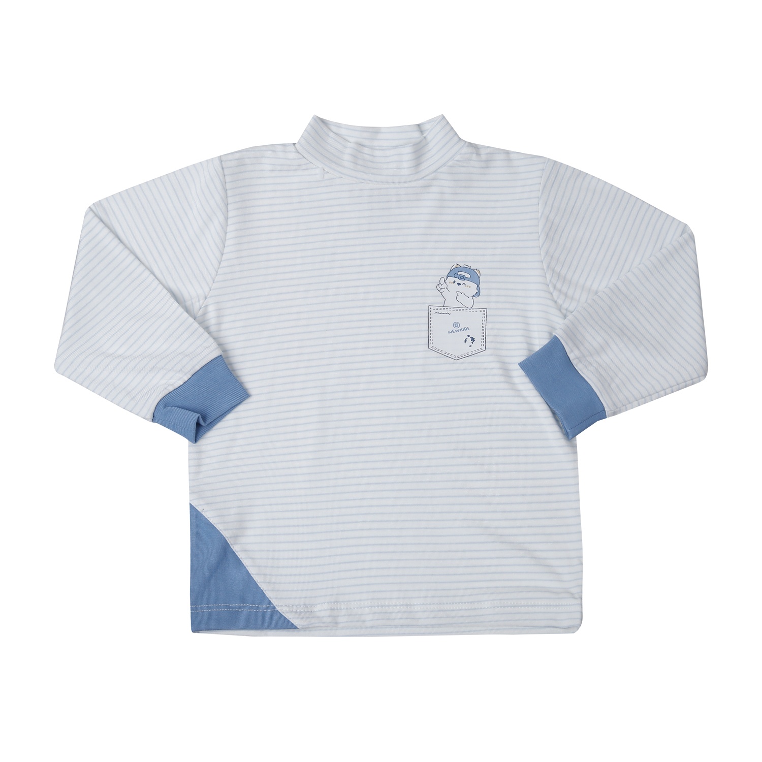 Bộ quần áo dài tay KidsPlaza Otis cổ 3 phân in gấu ND25T (Xanh) 