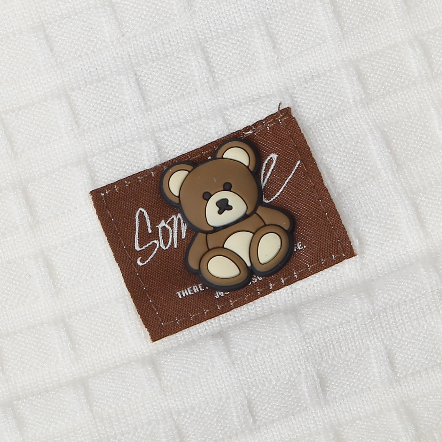 Bộ quần áo len bé trai Mamago hình gấu 25M-QA01 (Ghi)