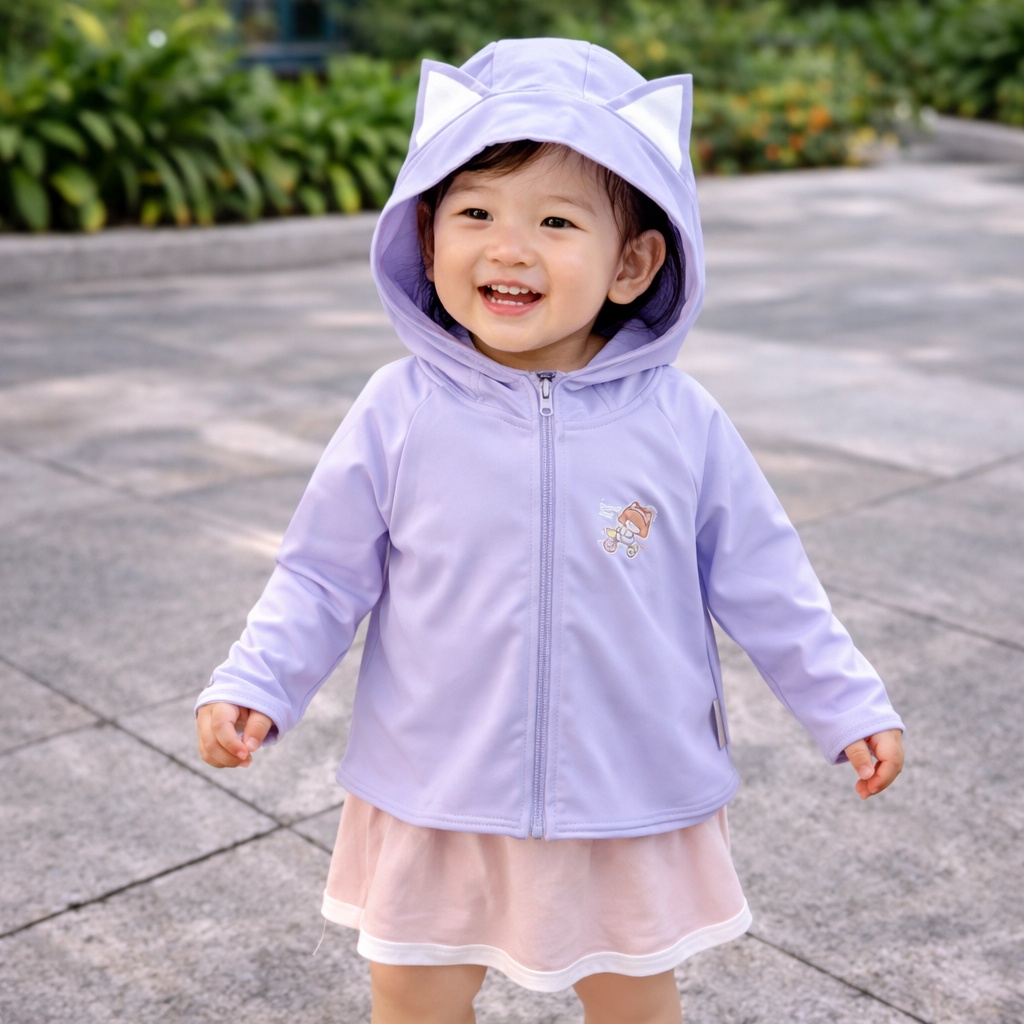 Áo chống nắng bé gái KidsPlaza TT26H (Tím) hình 1