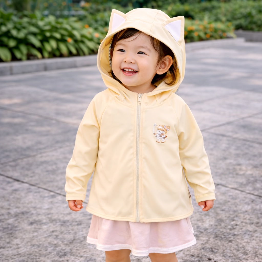 Áo chống nắng bé gái KidsPlaza TT26H (Vàng) hình 2