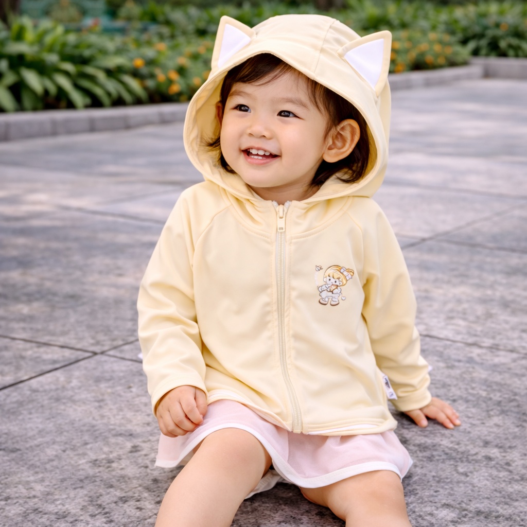 Áo chống nắng bé gái KidsPlaza TT26H (Vàng) hình 4