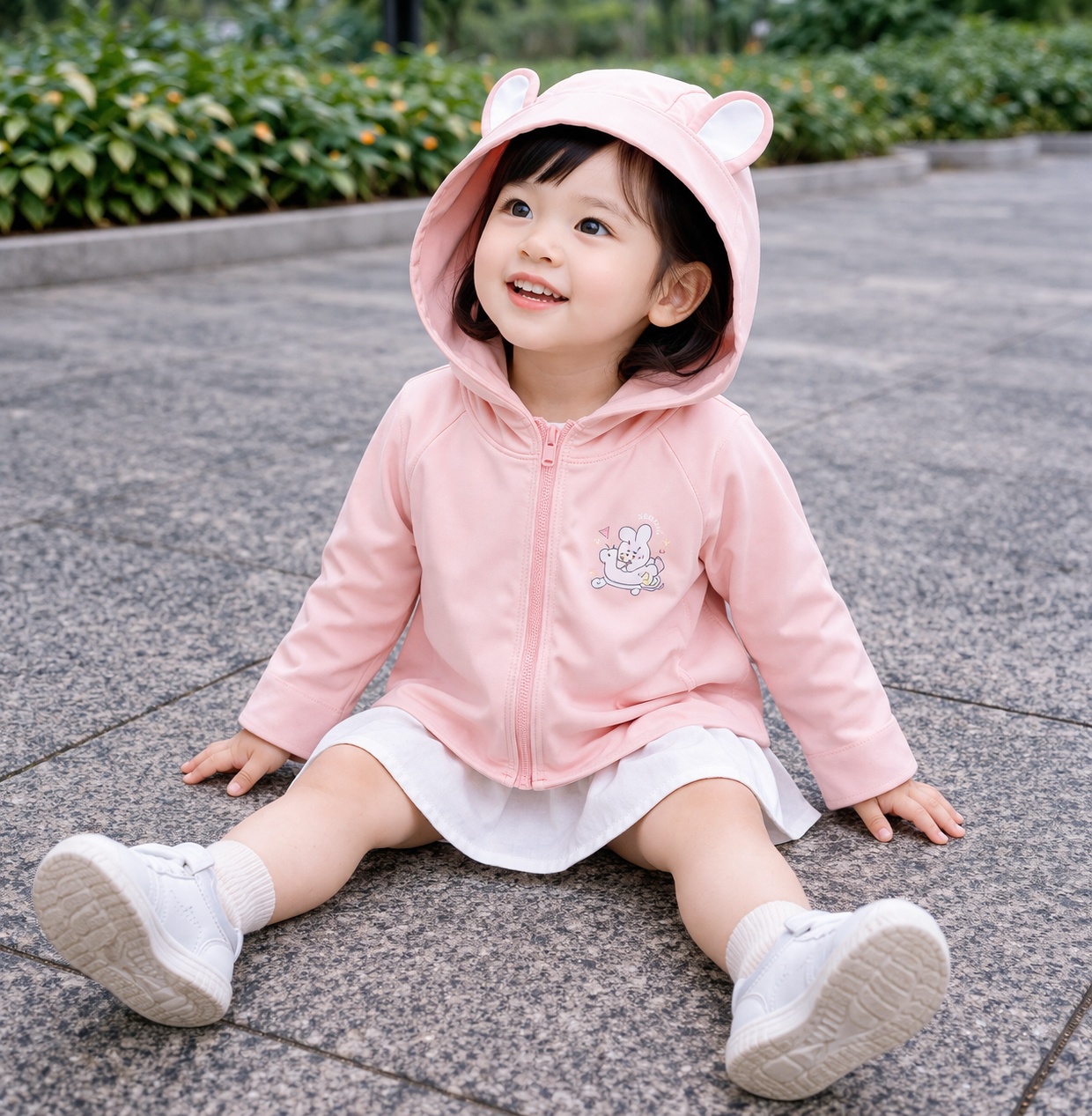 Áo chống nắng bé gái KidsPlaza thỏ TT26H (Hồng) hình 4