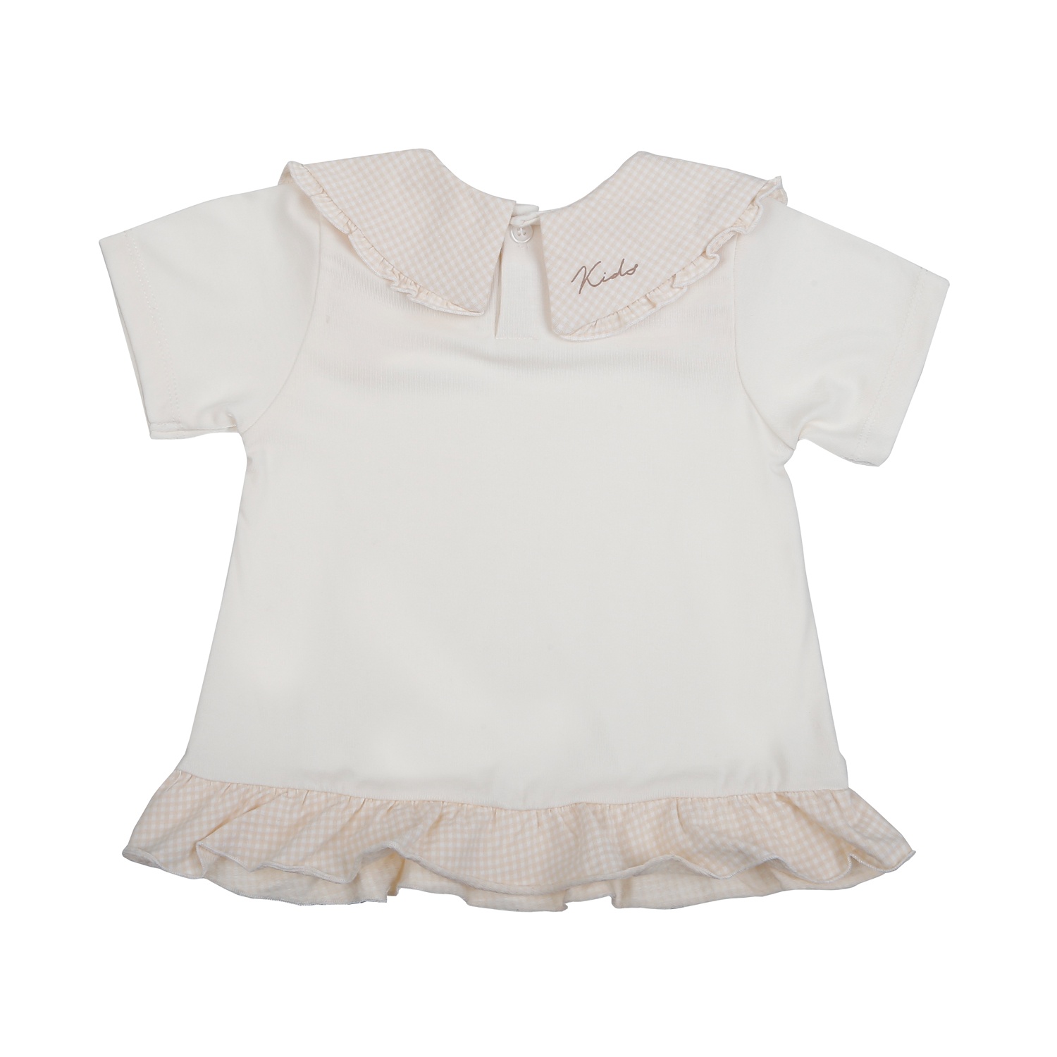 Bộ cộc tay cổ bèo bé gái KidsPlaza Klove2 ND26H (Trắng be) hình 2