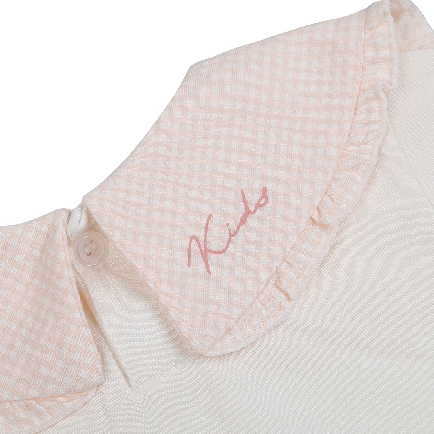 Bộ cộc tay cổ bèo bé gái KidsPlaza Klove2 ND26H (Trắng hồng) hình 3