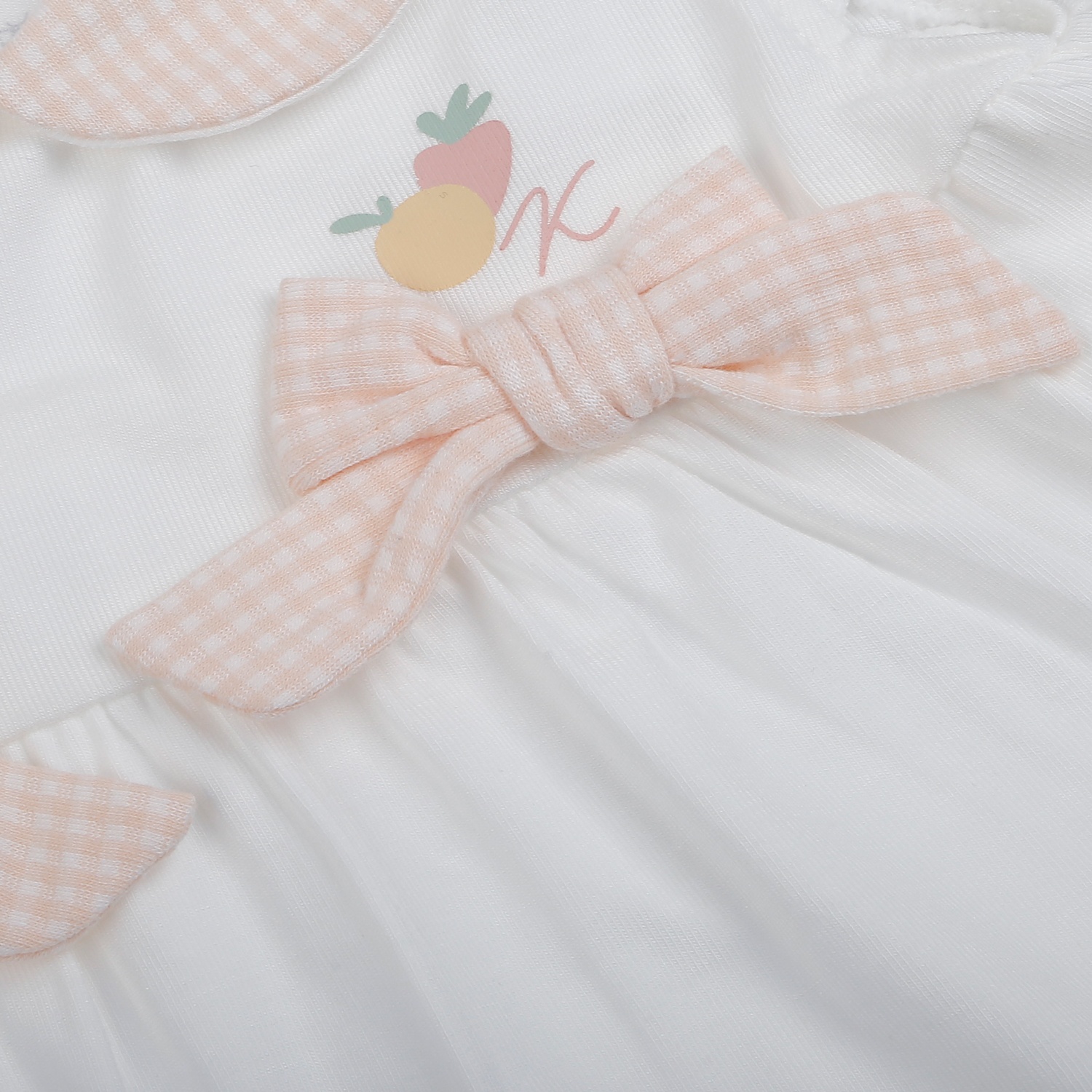 Bộ cộc tay 2 nơ bé gái KidsPlaza Klove2 ND26H (Trắng hồng) hình 3