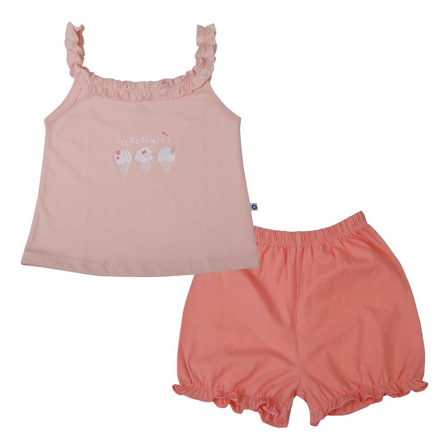 Bộ quần áo 2 dây bé gái KidsPlaza in kem HN26H (Hồng)  hình 1