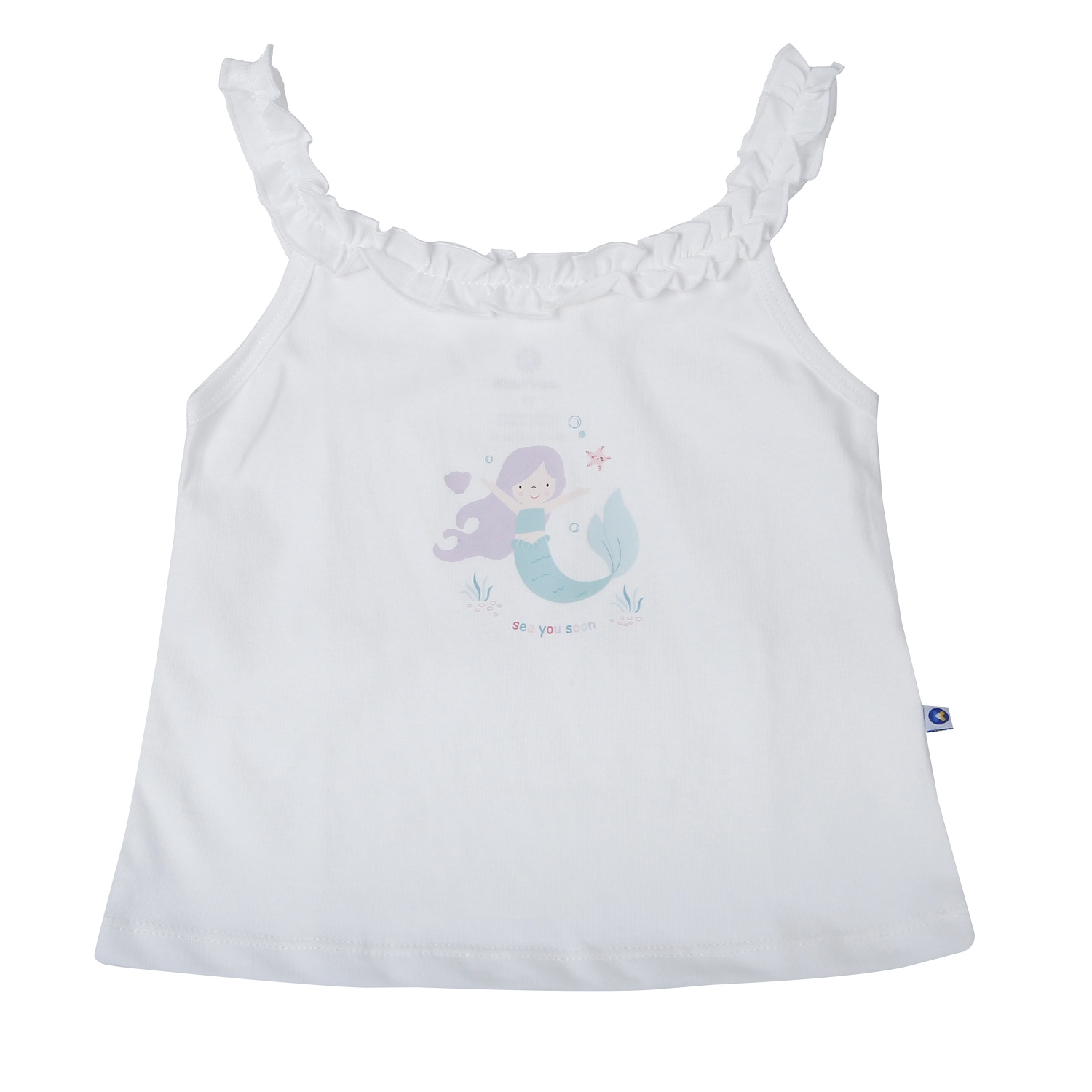 Bộ quần áo 2 dây bé gái KidsPlaza in mermaid HN26H (Trắng tím)  hình 2