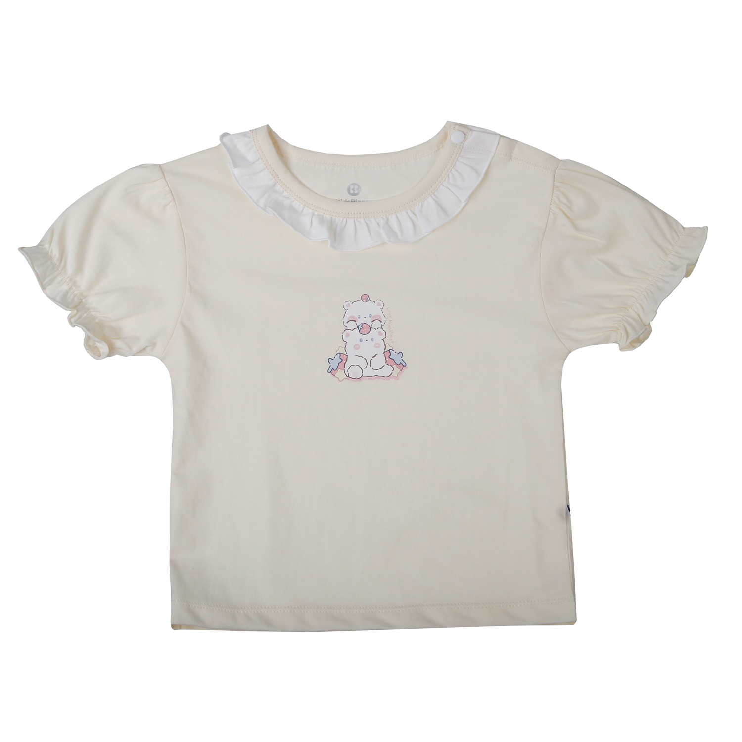 Bộ quần áo cộc tay bé gái KidsPlaza in gấu HN26H (Vàng) hình 2