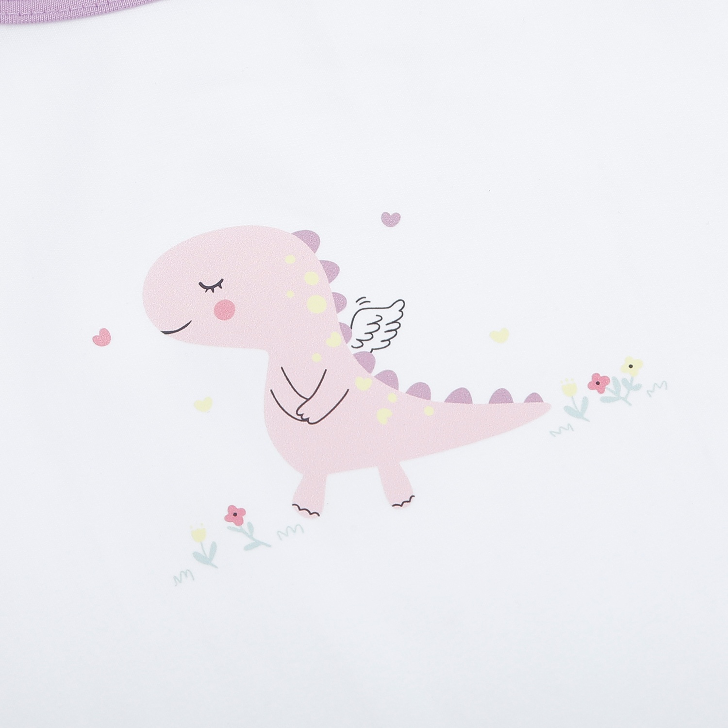 Bộ quần áo cộc tay bé gái KidsPlaza in khủng long TT26H (Tím) hình 3