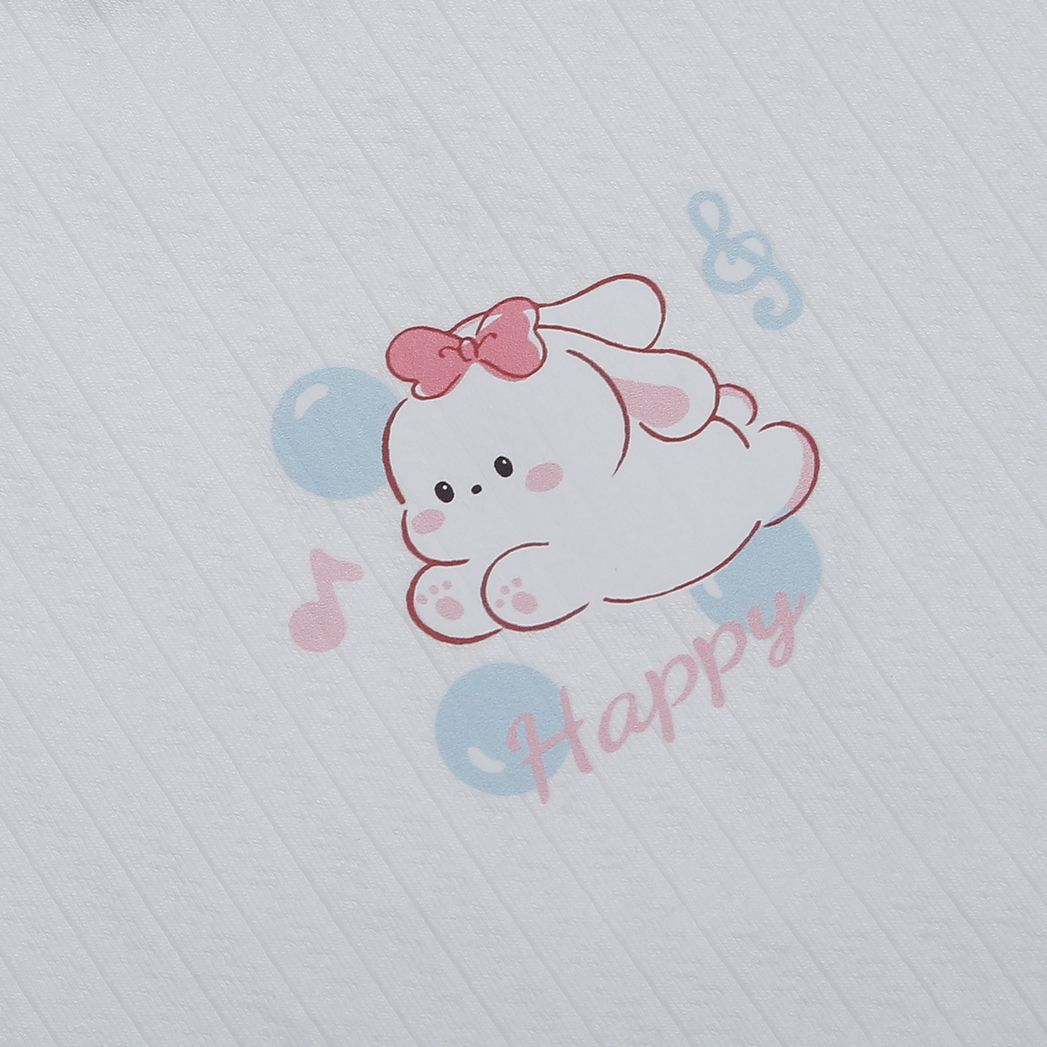 Bộ quần áo cộc tay bé gái KidsPlaza rayon in mèo M26H (Trắng tím) hình 3