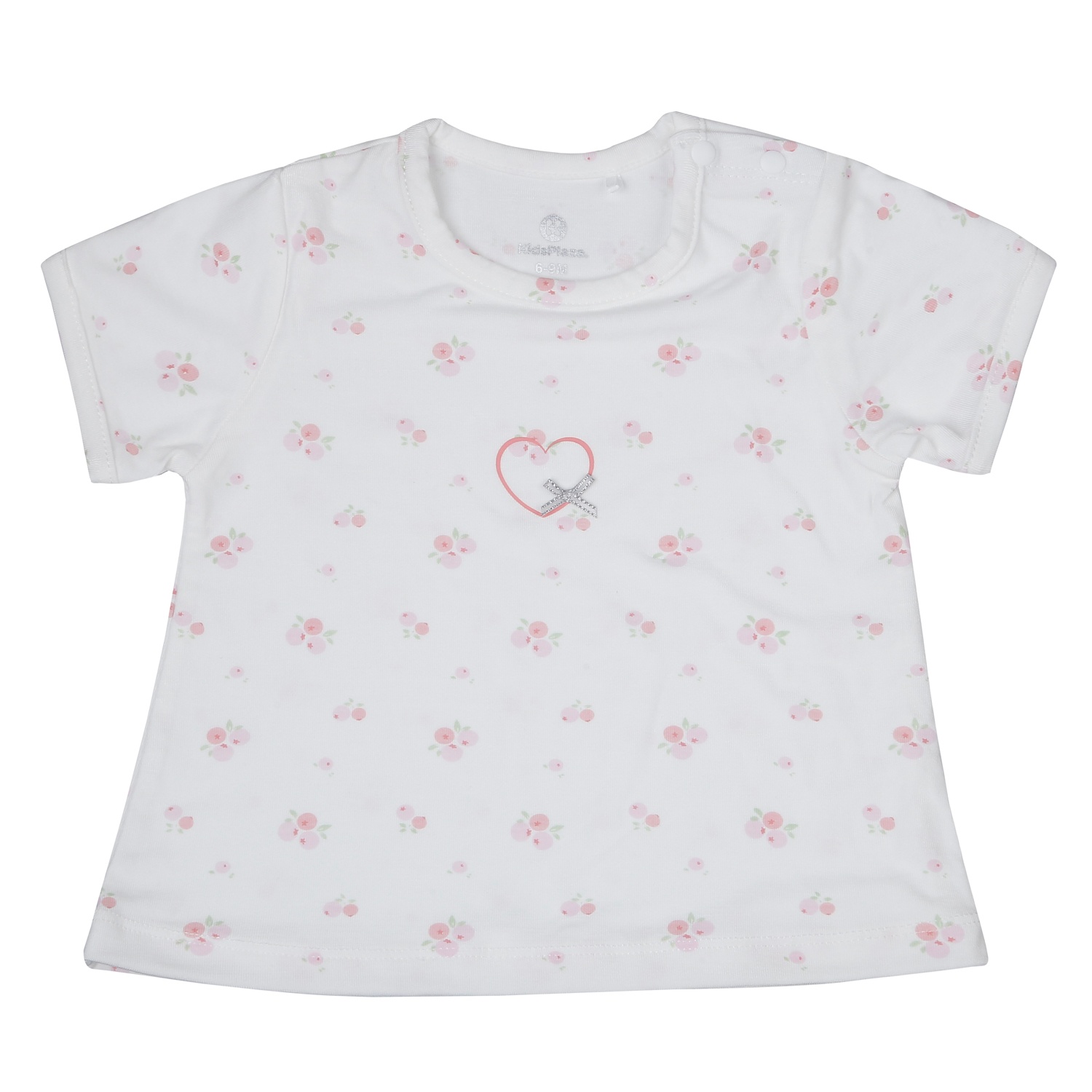 Bộ quần áo cộc tay cài vai KidsPlaza Otis in hoa ND26H (Hồng) hình 2