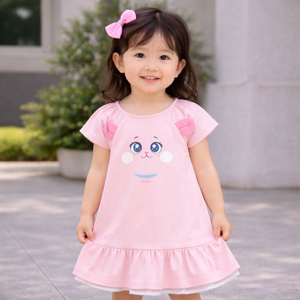 Váy cộc bé gái KidsPlaza tai mèo AT26H (Hồng) hình 1