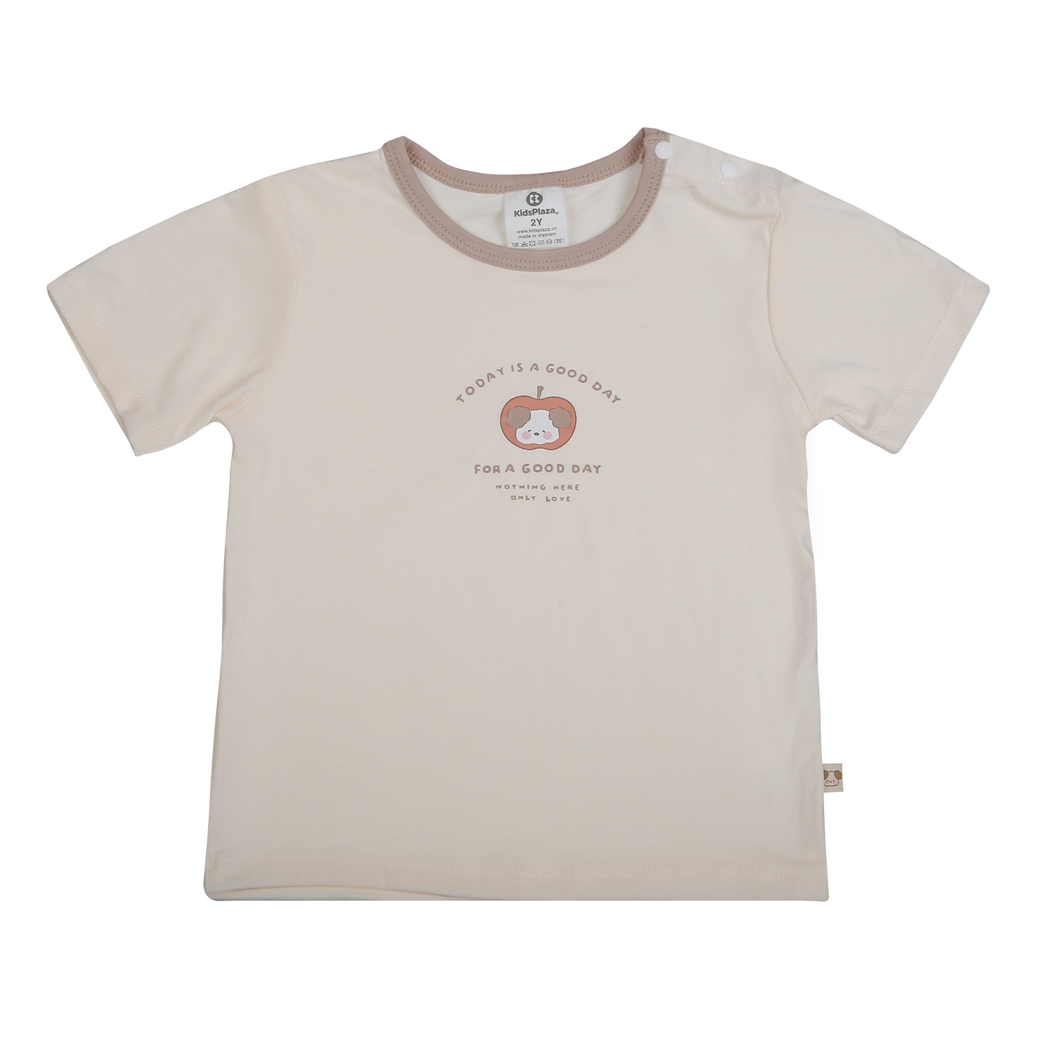 Bộ cộc bé trai có cúc KidsPlaza BBSTYLE C ND26H (Be) hình 2