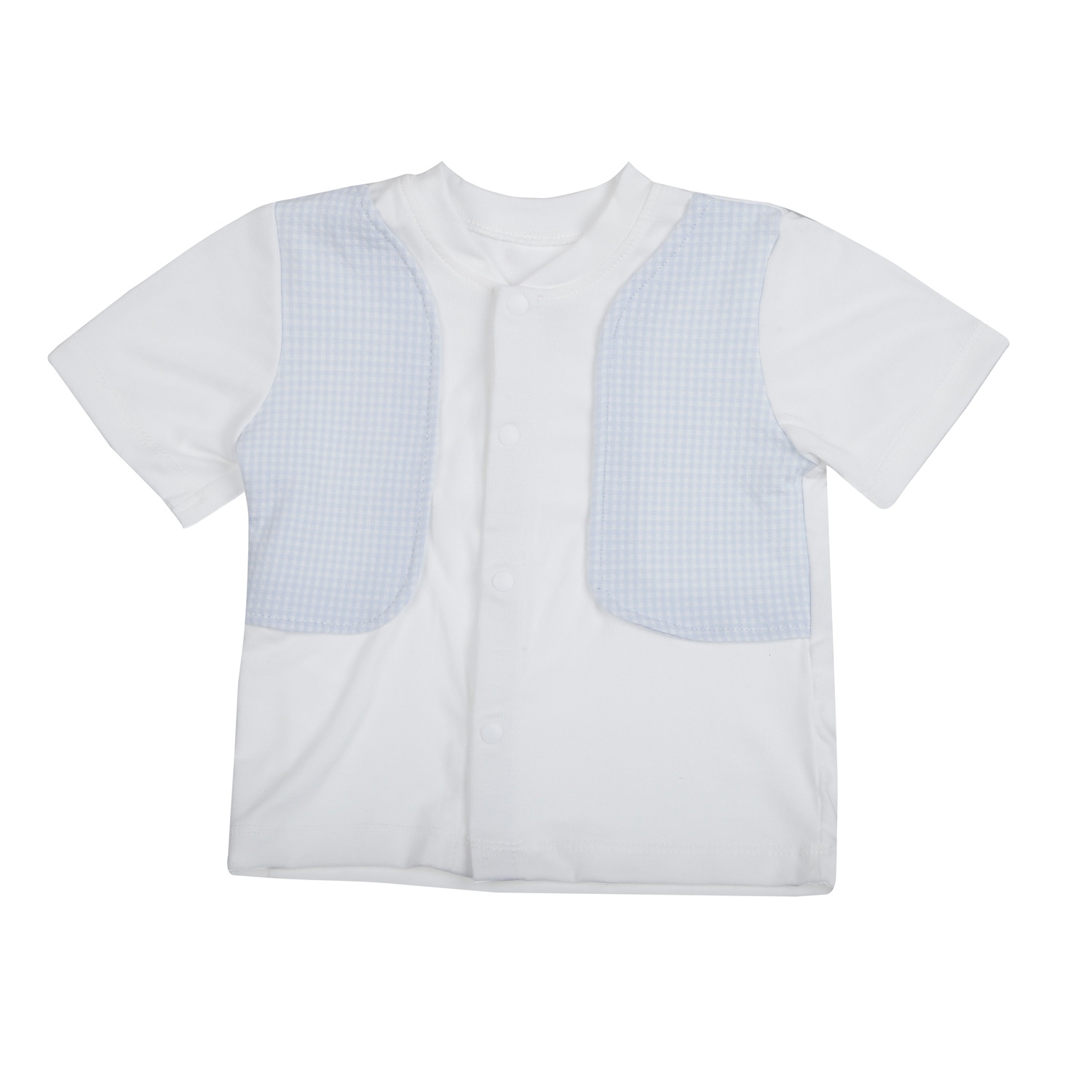 Bộ quần áo cộc tay bé trai KidsPlaza Gentle ND26H (Trắng Xanh) hình 2