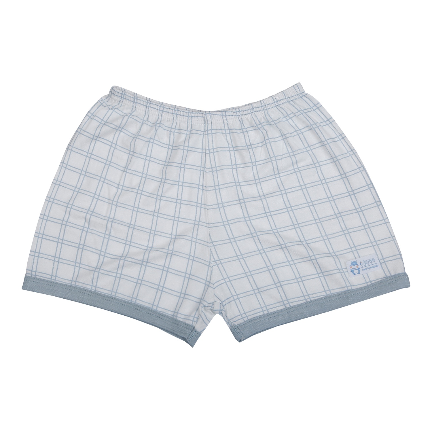 Bộ cộc cài vai KidsPlaza kẻ in hippo HN26H (Trắng xanh)  hình 4