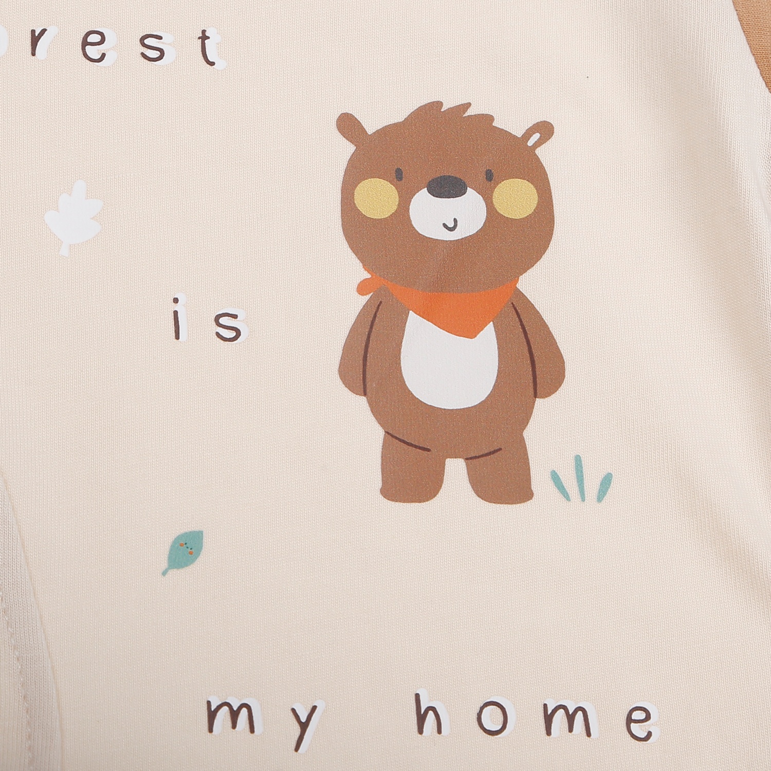 Bộ quần áo cộc tay bé trai KidsPlaza in Forest HN26H (Nâu) hình 3