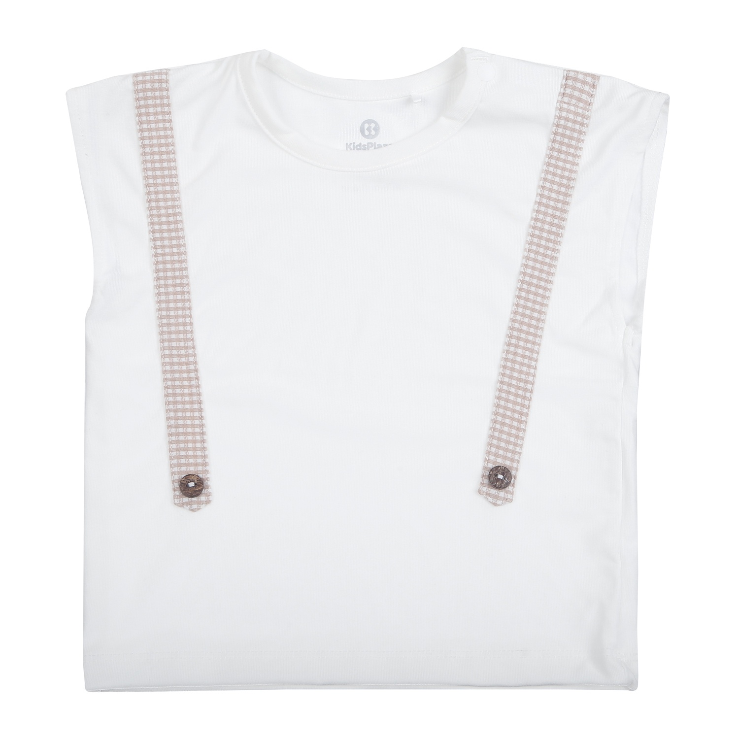 Bộ ba lỗ bé trai KidsPlaza Gentle ND26H (Trắng nâu)  hình 2