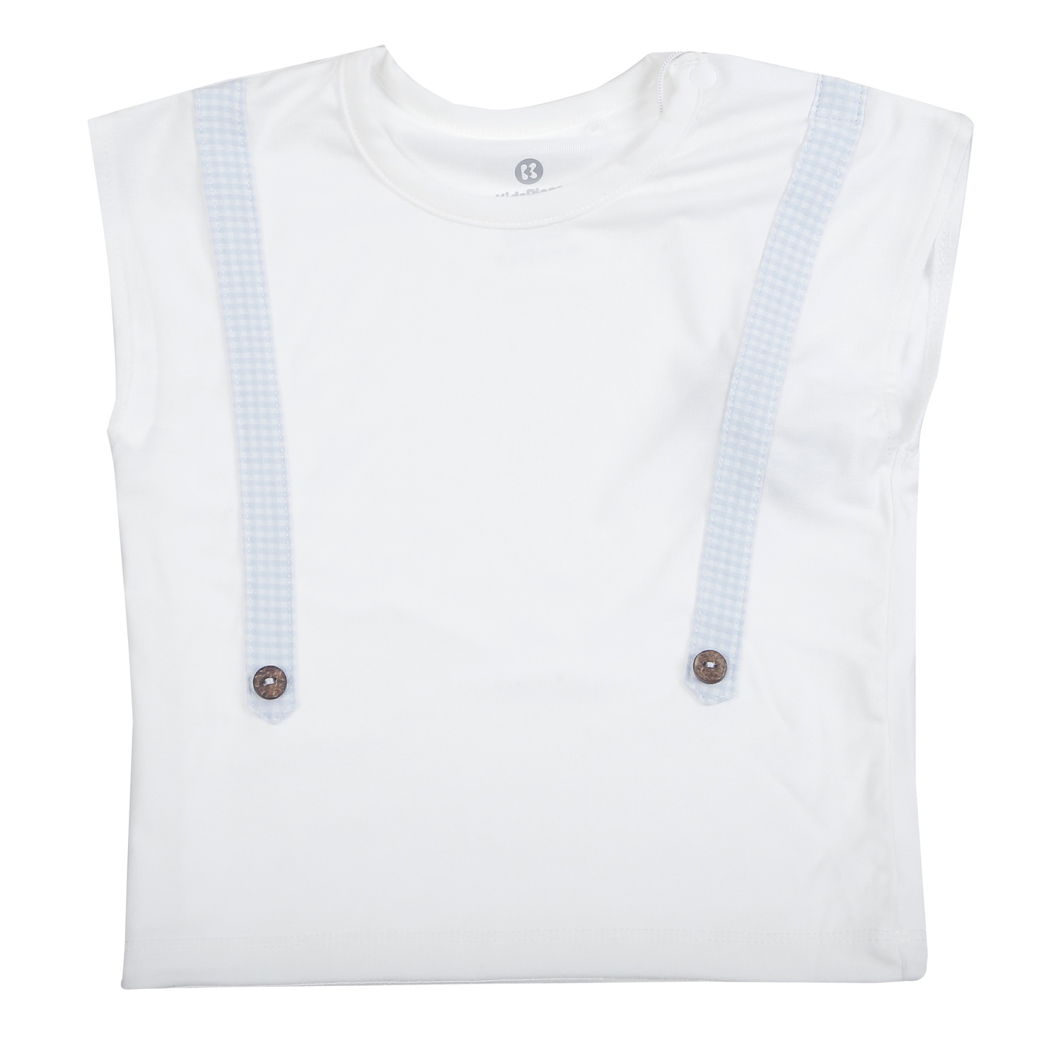 Bộ ba lỗ bé trai KidsPlaza Gentle ND26H (Trắng Xanh)  hình 2