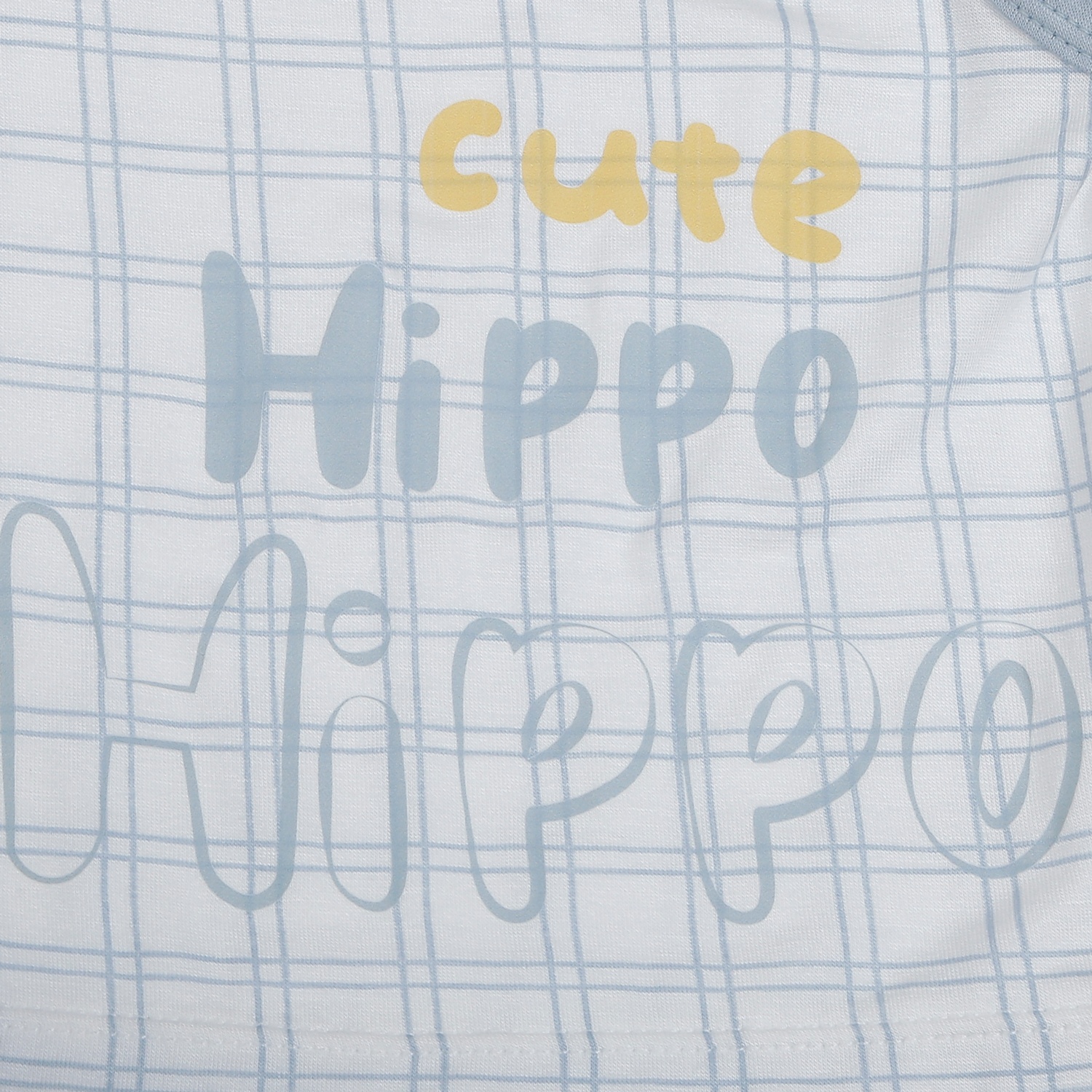 Bộ ba lỗ bé trai KidsPlaza kẻ in hippo HN26H (Trắng xanh) hình 2