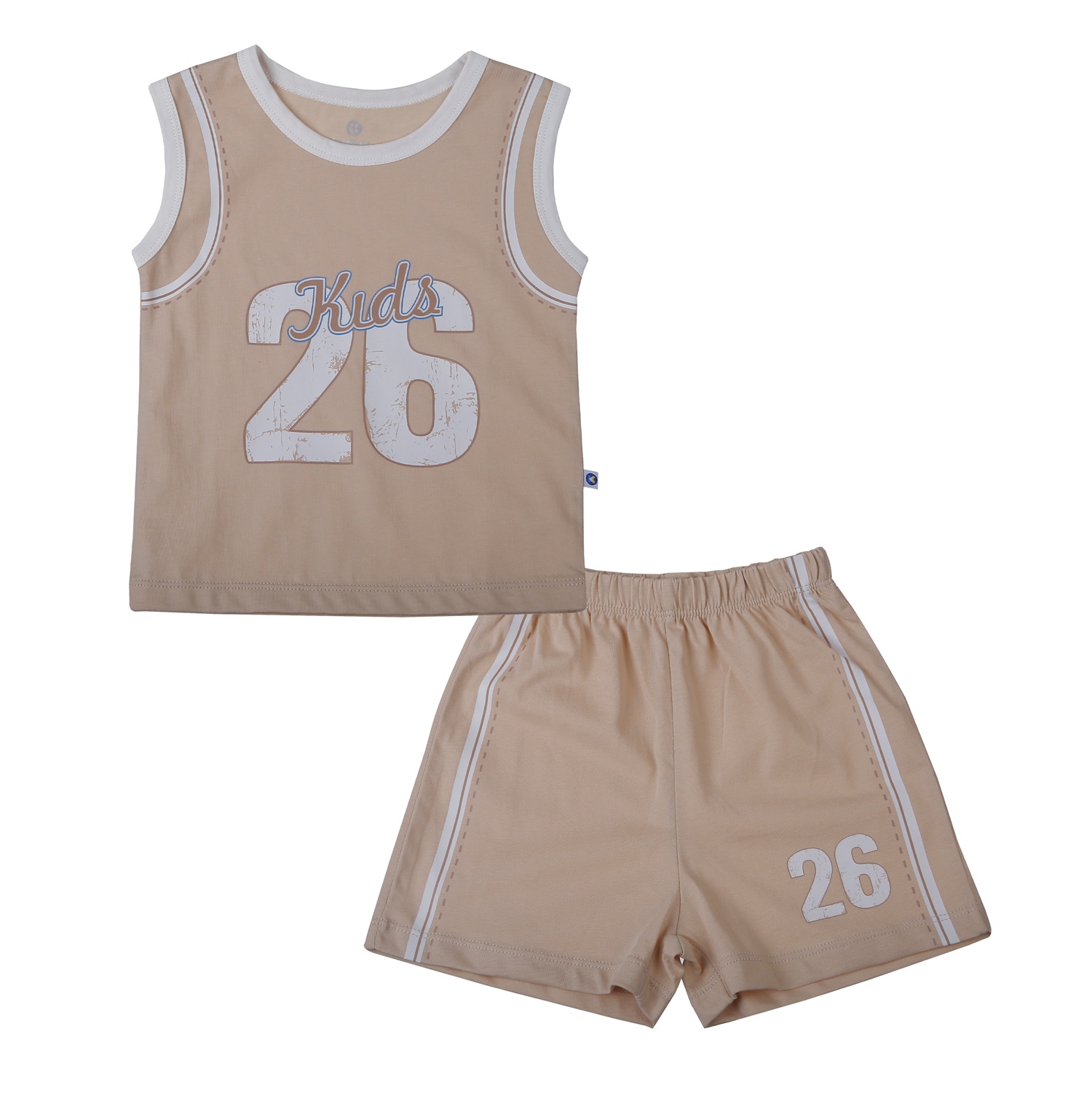 Bộ quần áo ba lỗ bé trai KidsPlaza in số HN26H (Nâu) hình 1