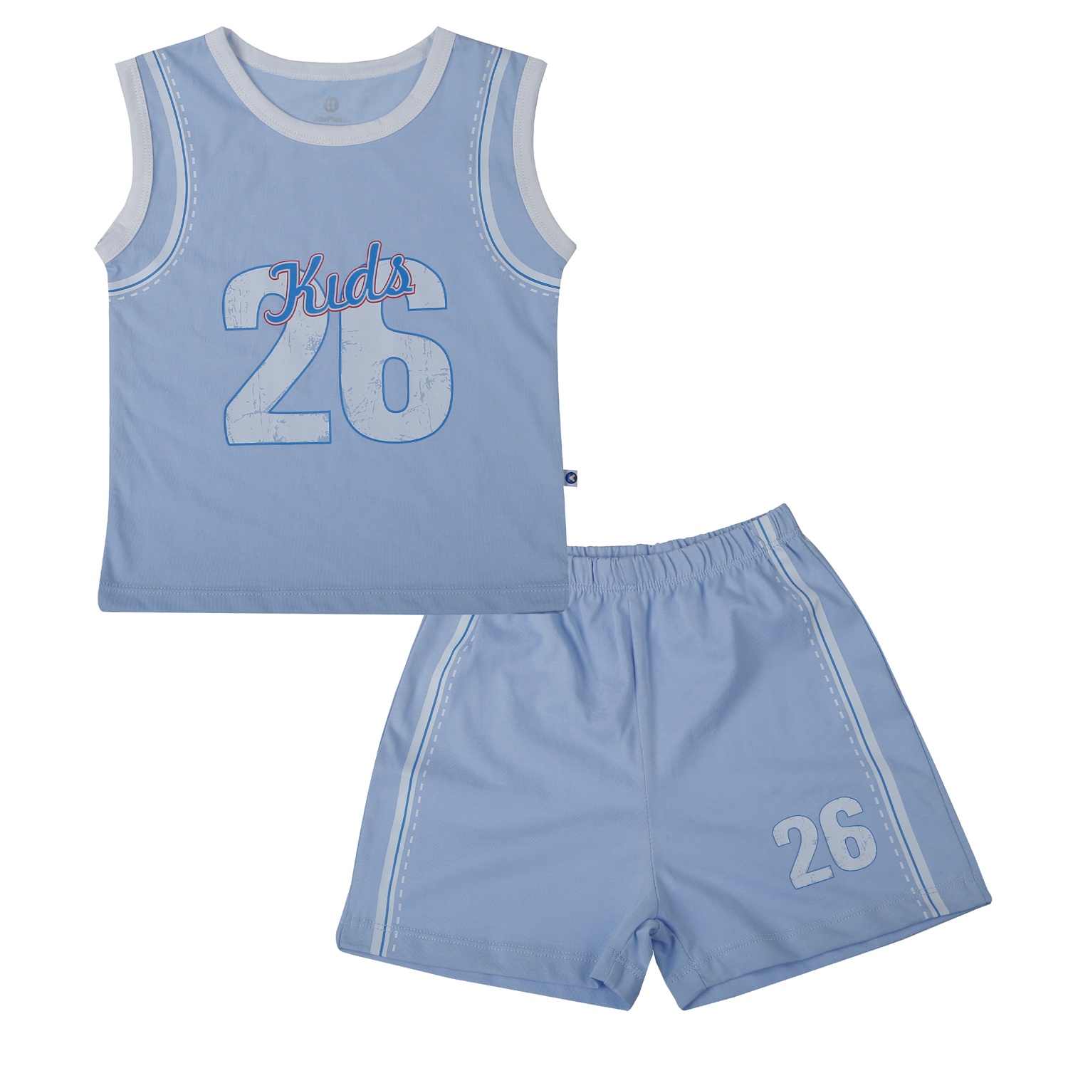  Bộ quần áo ba lỗ bé trai KidsPlaza in số HN26H (Xanh) hình 1