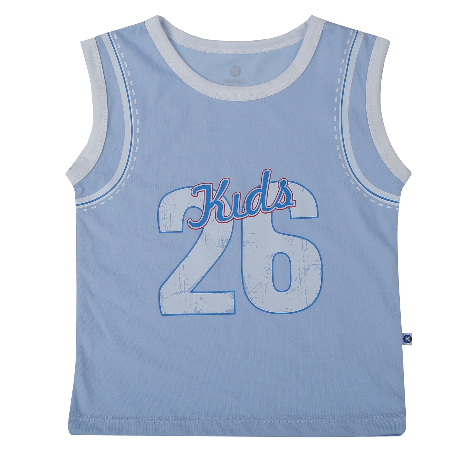  Bộ quần áo ba lỗ bé trai KidsPlaza in số HN26H (Xanh) hình 2