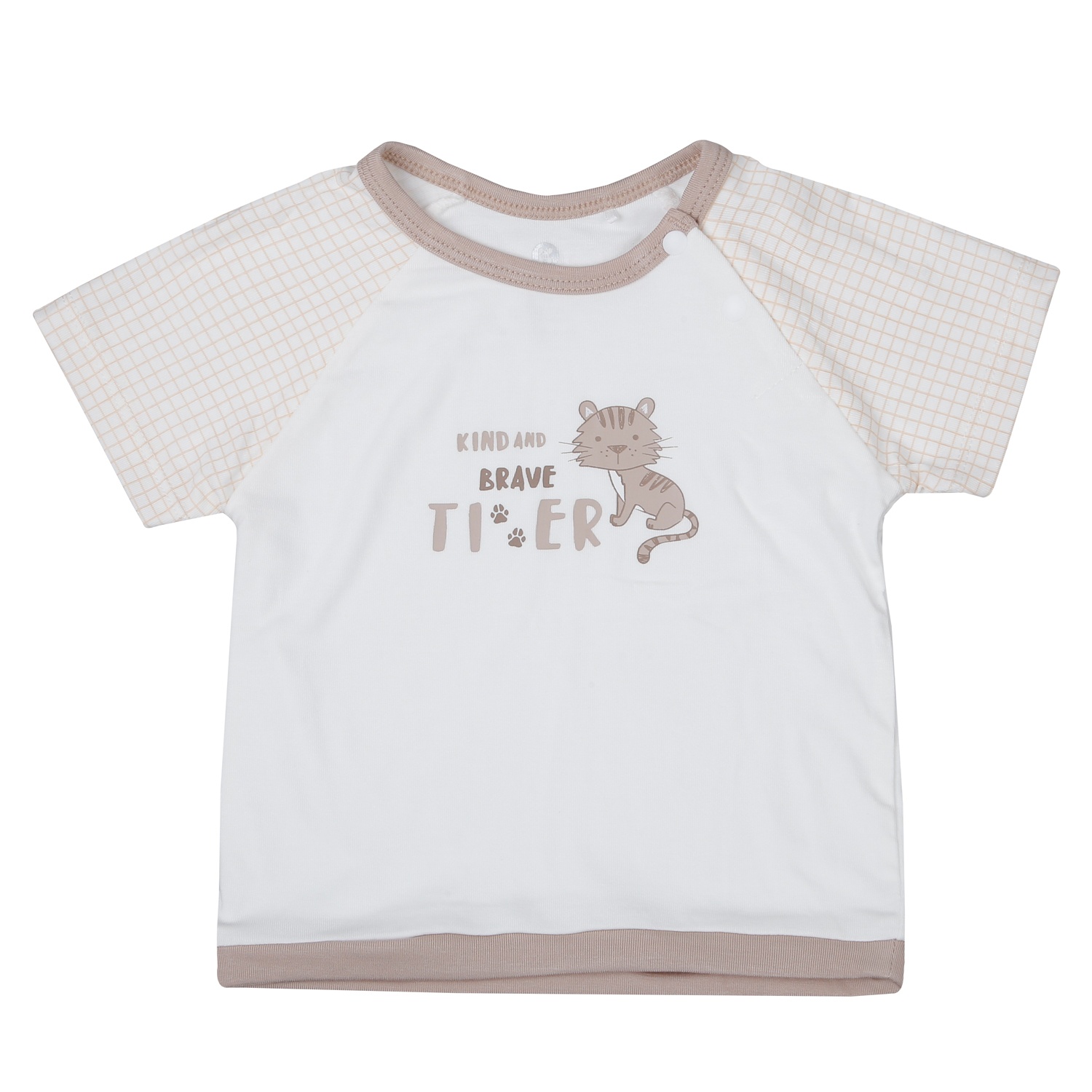 Bộ quần áo cộc cài vai lệch KidsPlaza Otis ND26H (Be) hình 2