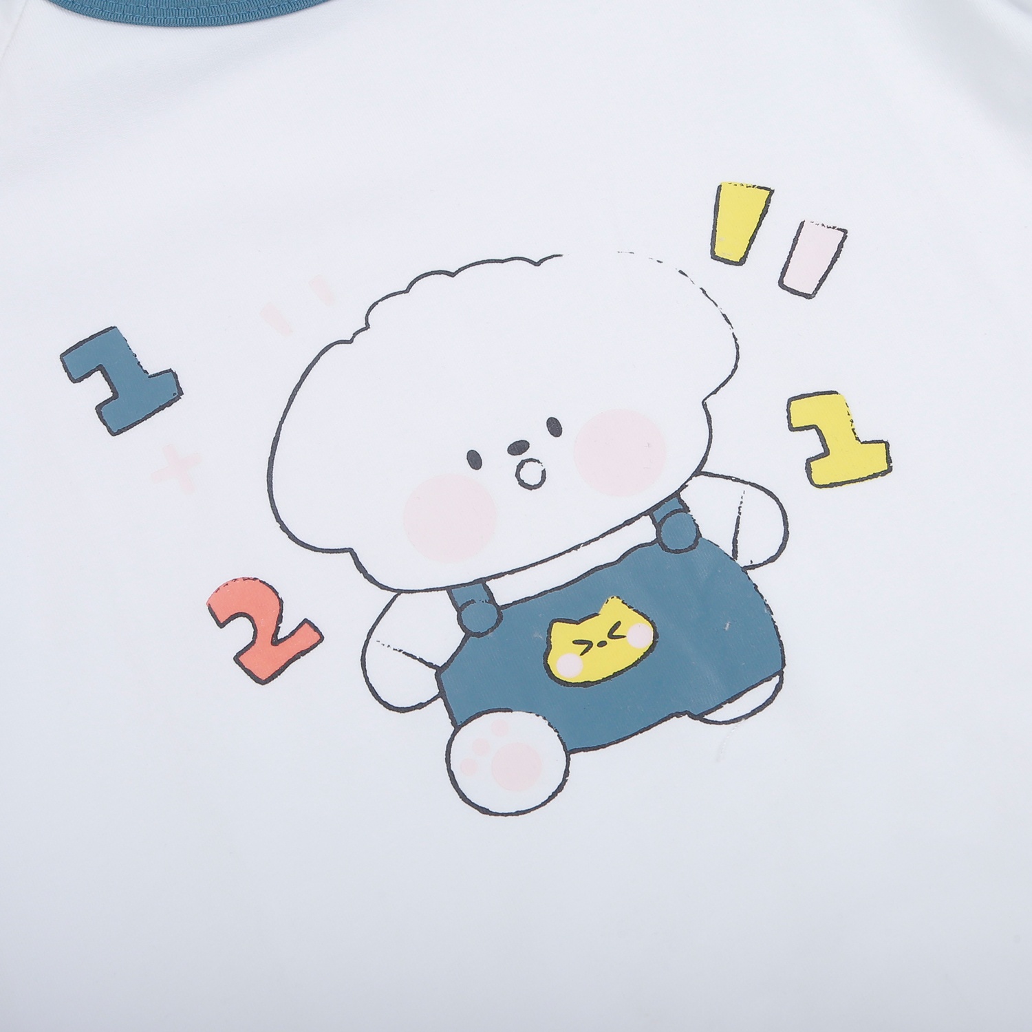 Bộ quần áo cộc tay bé trai KidsPlaza in cún TT26H (Trắng xanh) hình 3