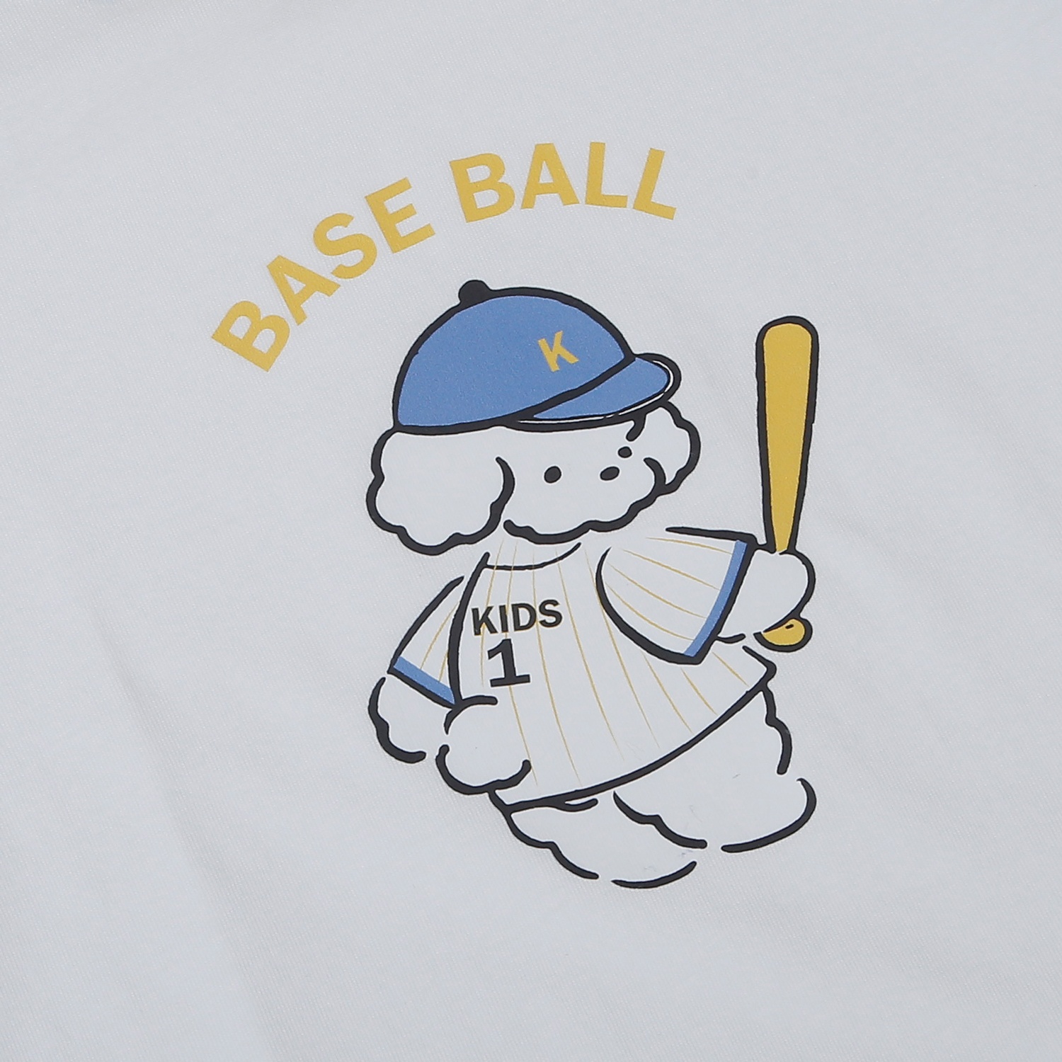 Bộ quần áo cộc tay bé trai KidsPlaza in cừu baseball HN26H (Trắng xanh) hình 2