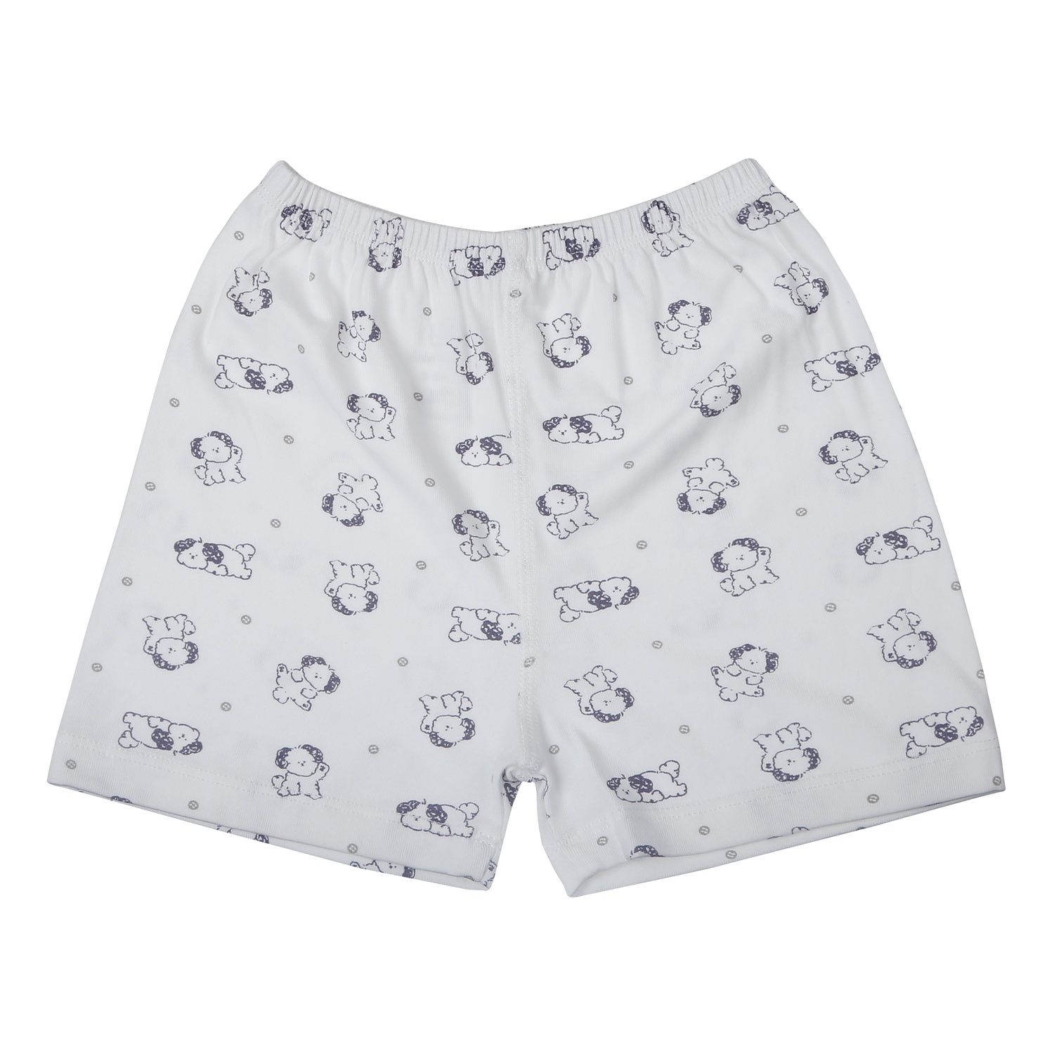 Bộ quần áo cộc tay cotton KidsPlaza in dog ND26H (Trắng) hình 4