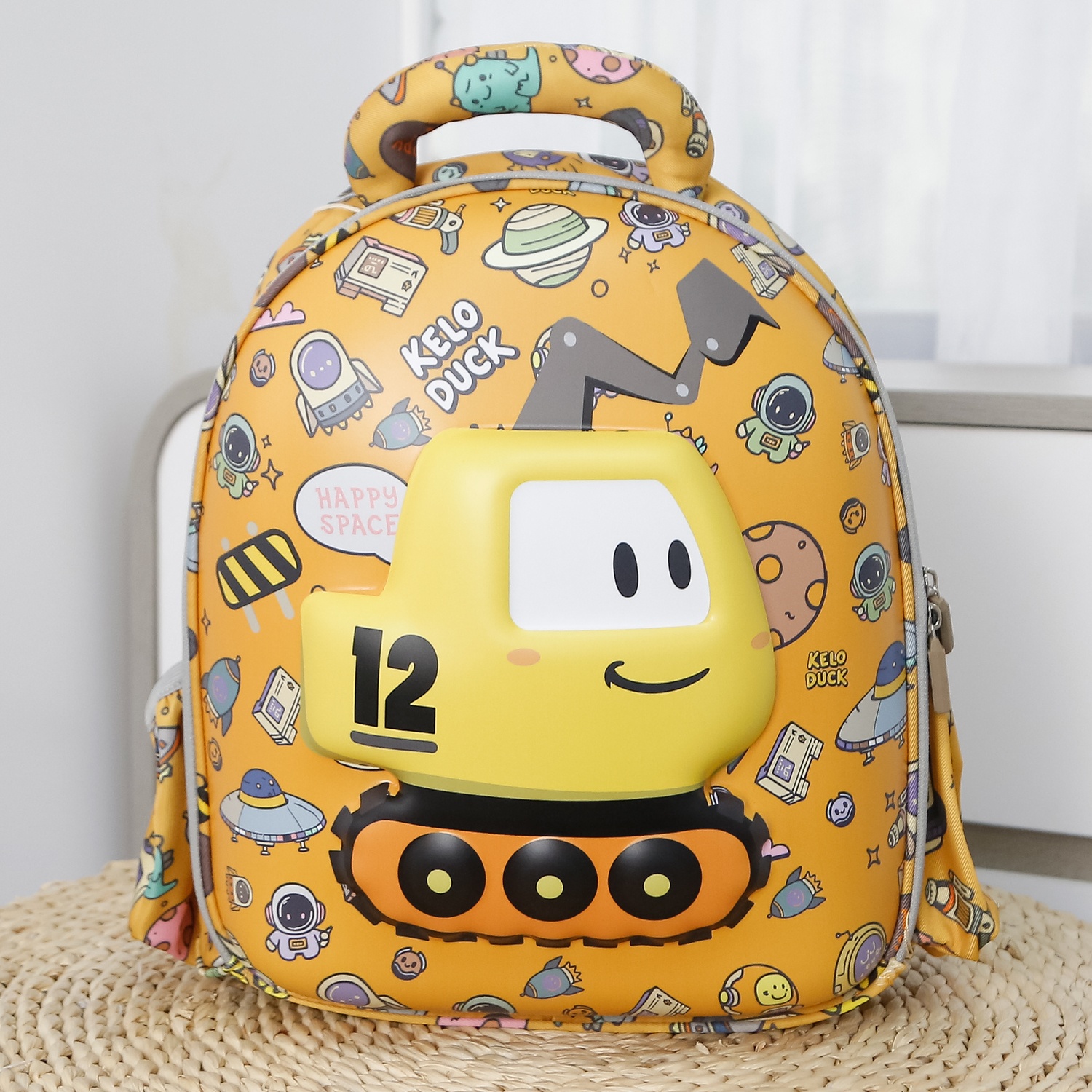 Balo KidsPlaza hình máy xúc 25KP-BP06 (Vàng)