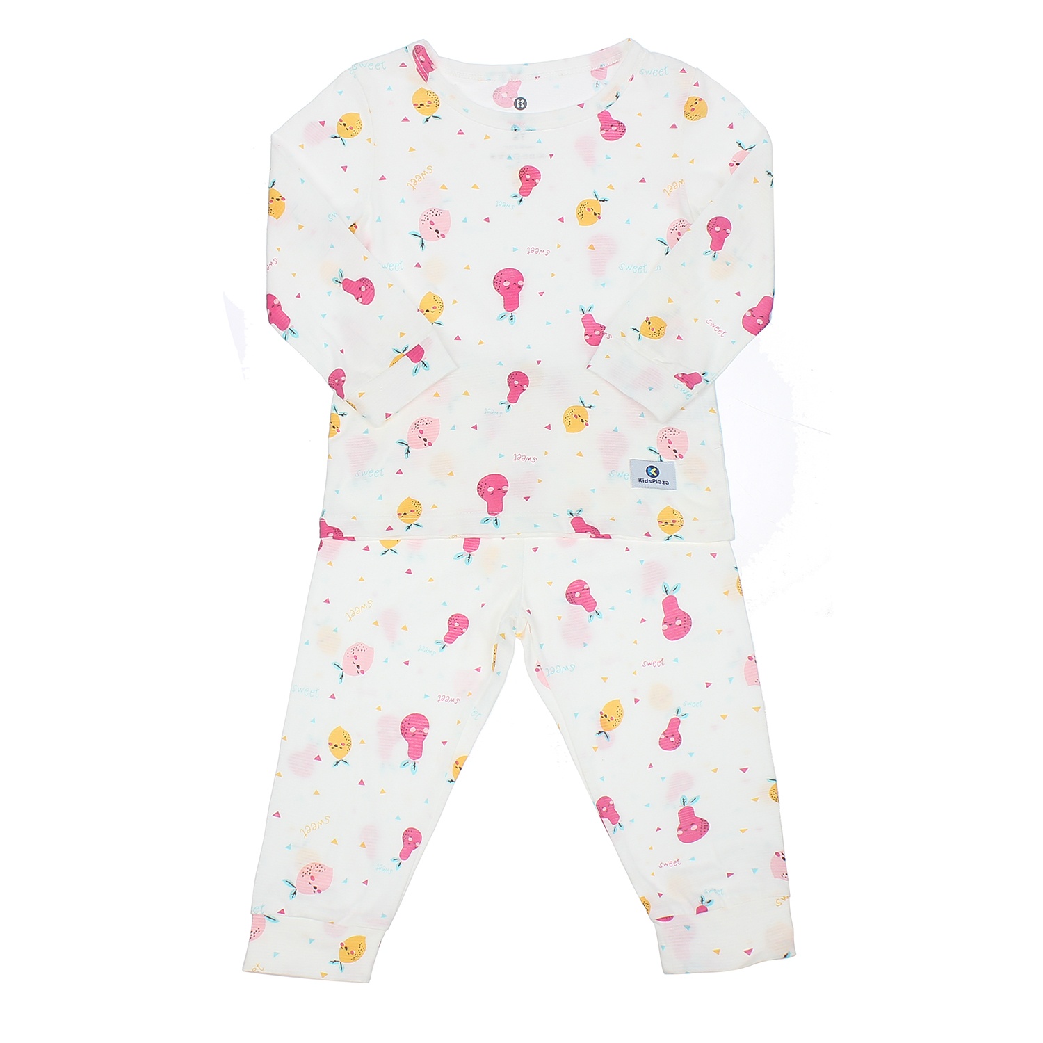 Bộ dài bé gái Kidsplaza kẻ in quả M20T 5Y hình 1