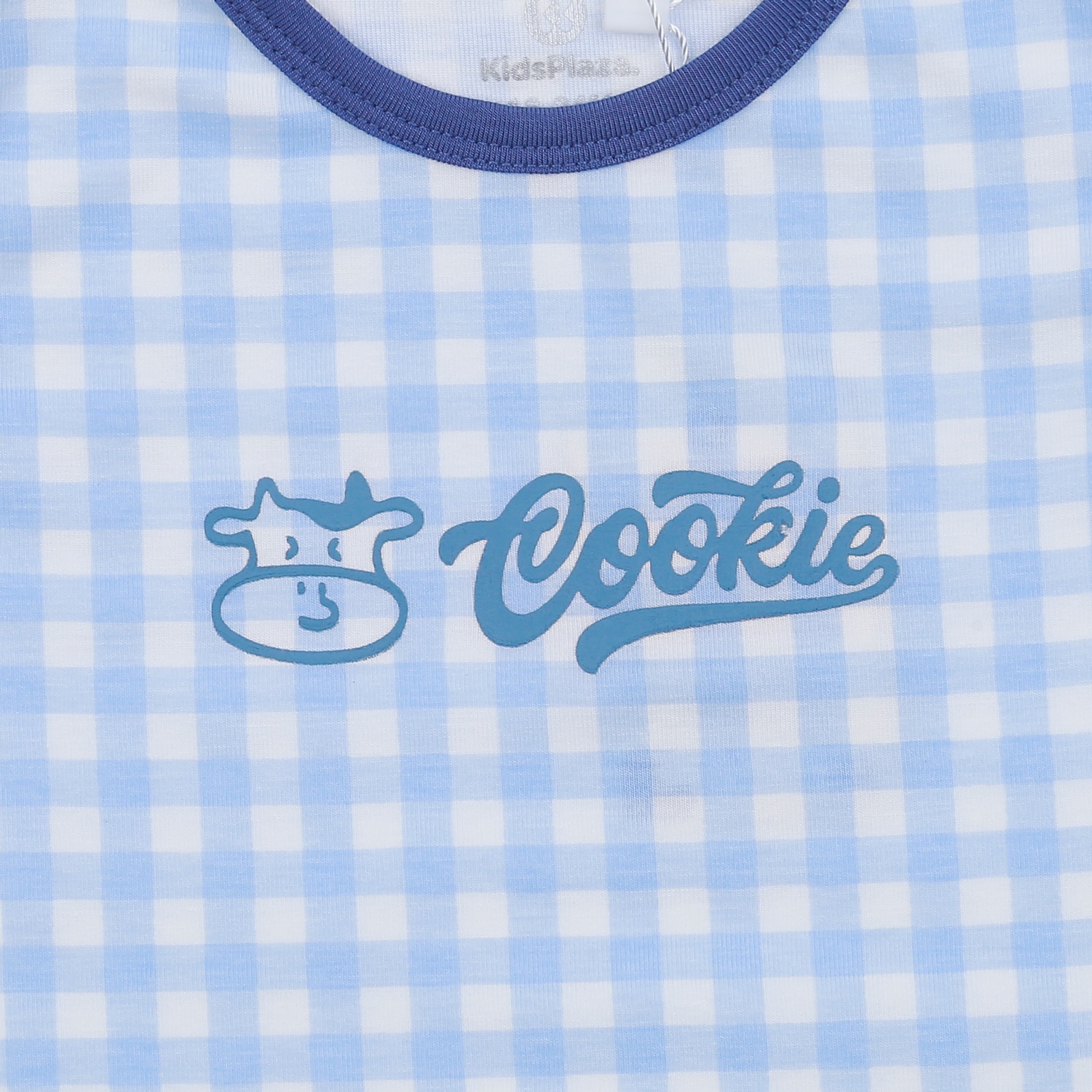 Bộ quần áo ba lỗ bé trai KidsPlaza Otis ND24H (Xanh kẻ) hình 3