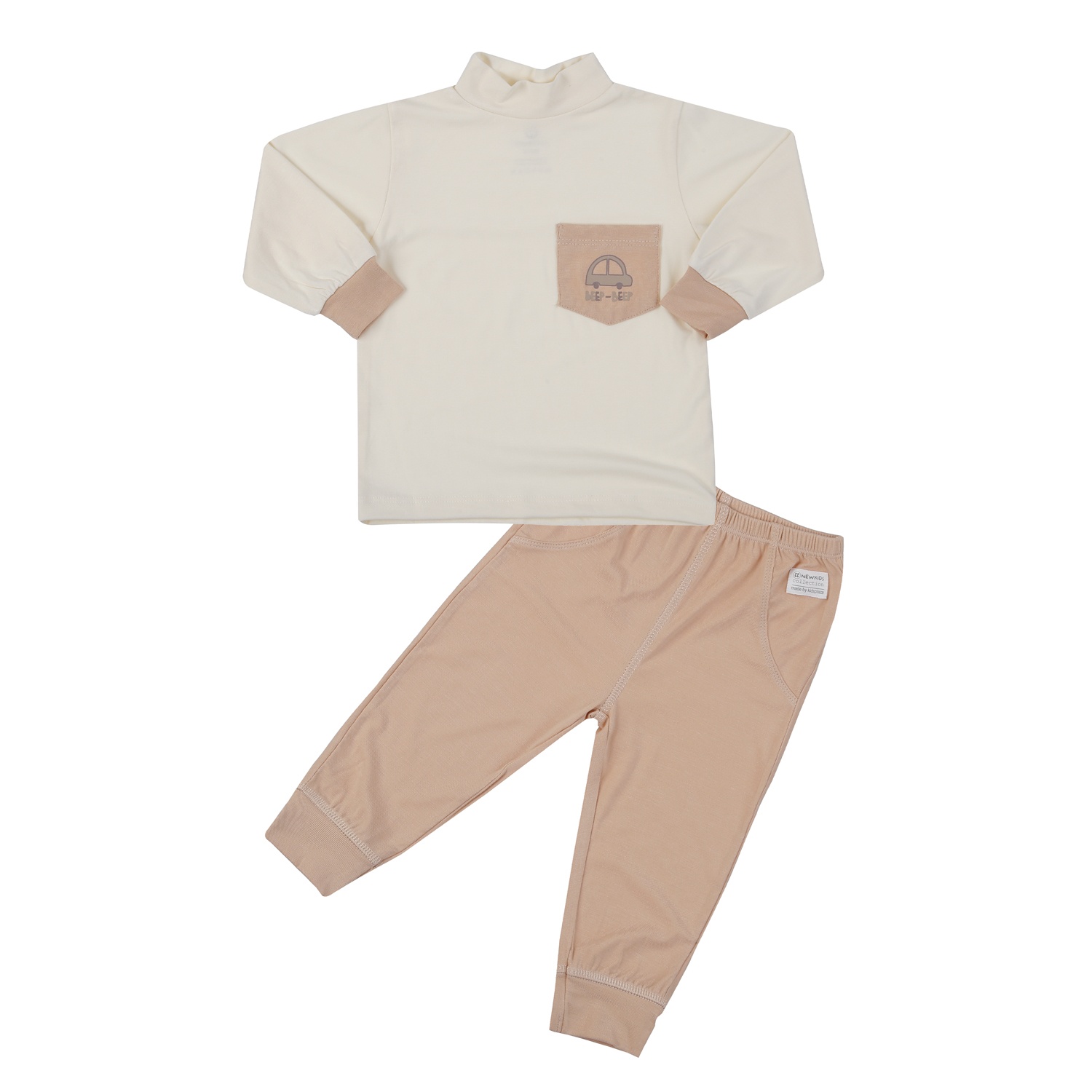 Bộ quần áo dài cổ 3 phân KidsPlaza ND24T (Be) hình 1