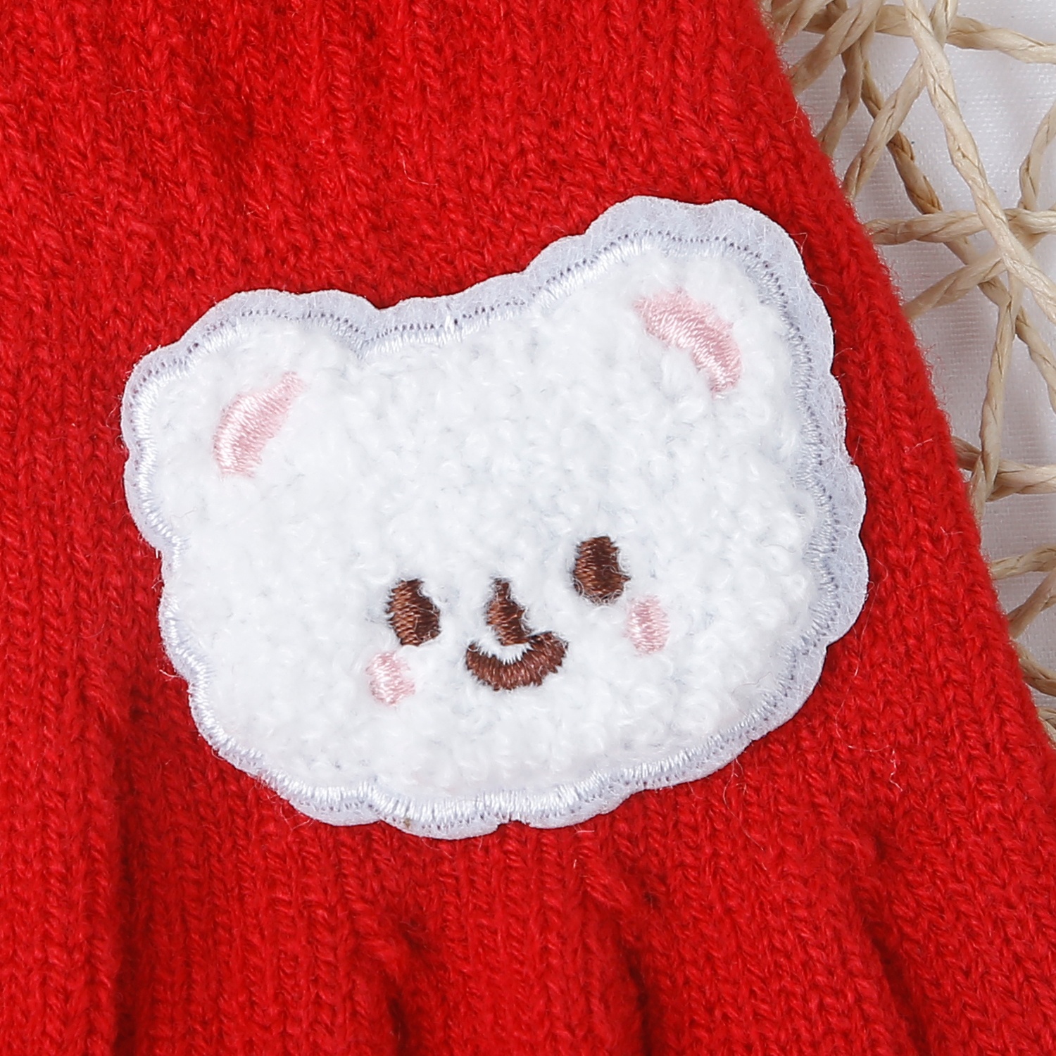 Găng tay KidsPlaza hình gấu 25K-G02 (Đỏ)