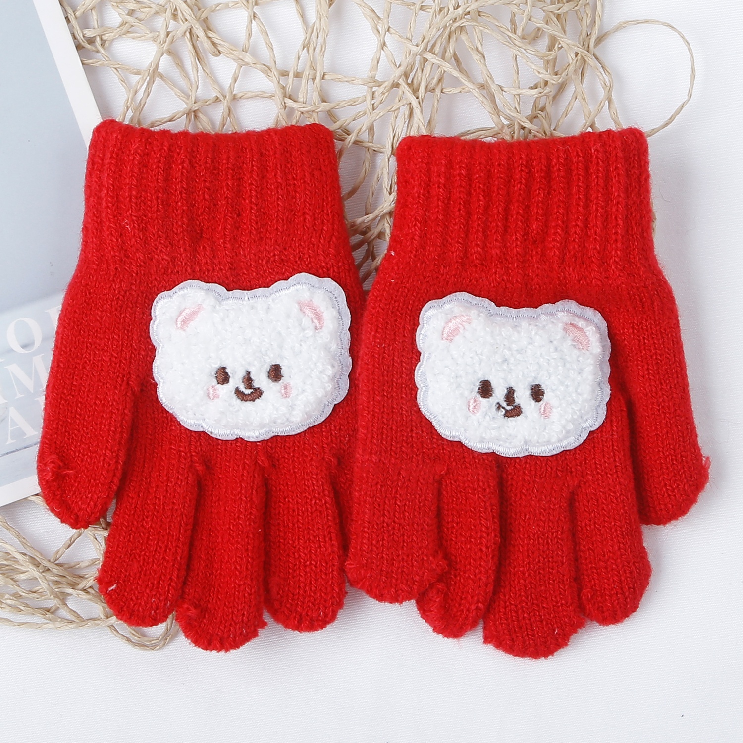 Găng tay KidsPlaza hình gấu 25K-G02 (Đỏ)